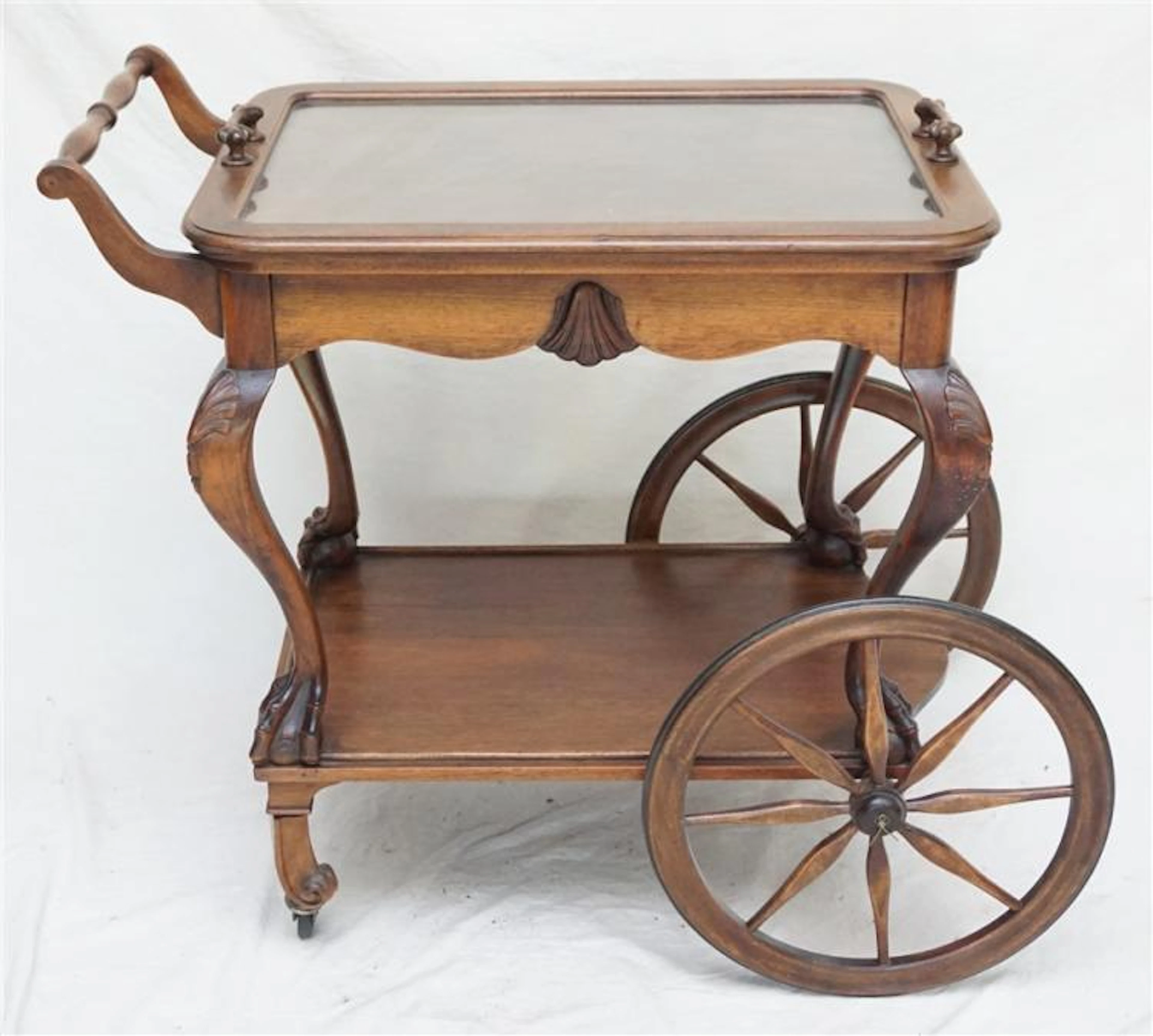 VICTORIAN PAW FOOT TEA CART