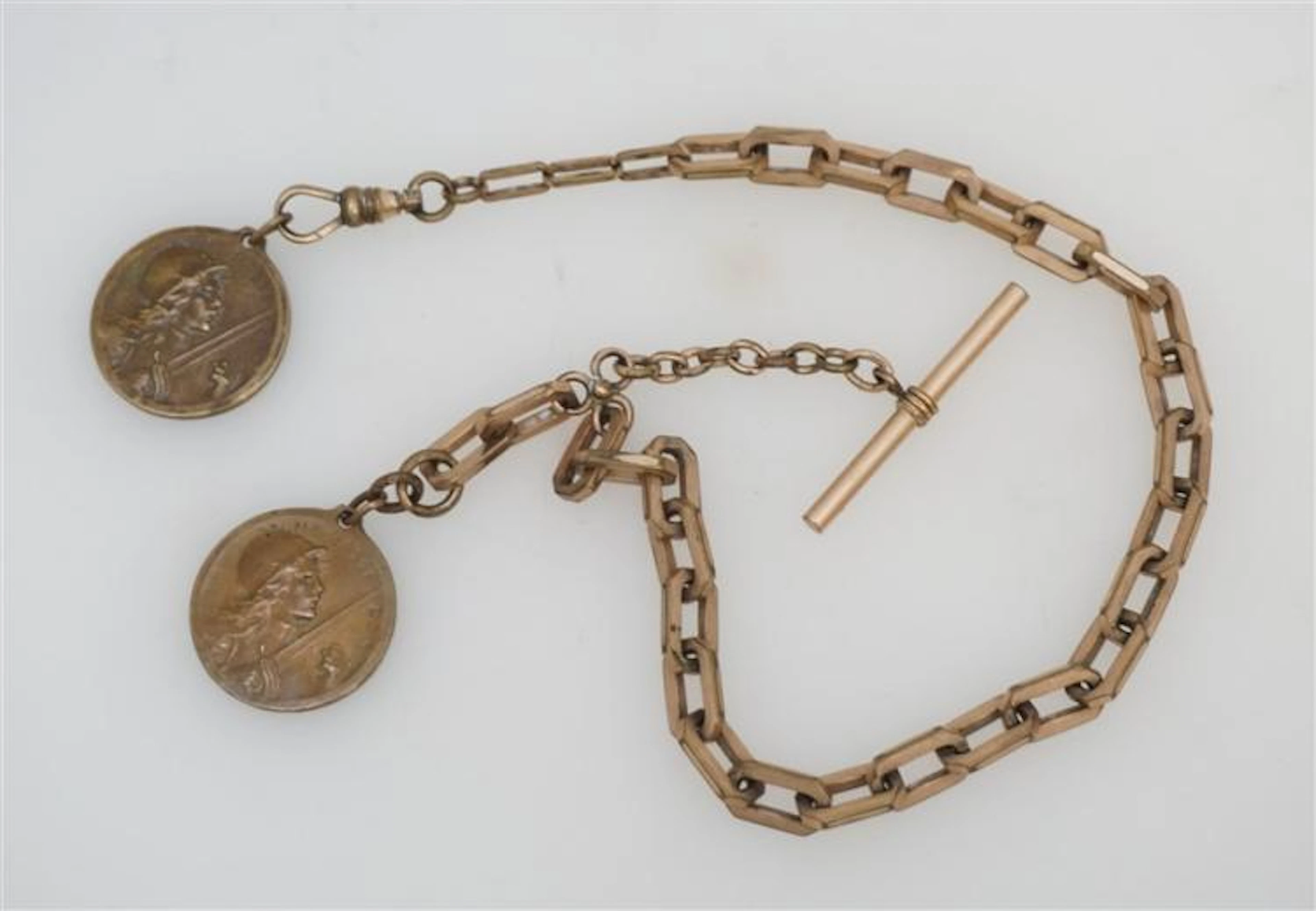 2 1916 VERDUN MEDALS & WATCH FOB