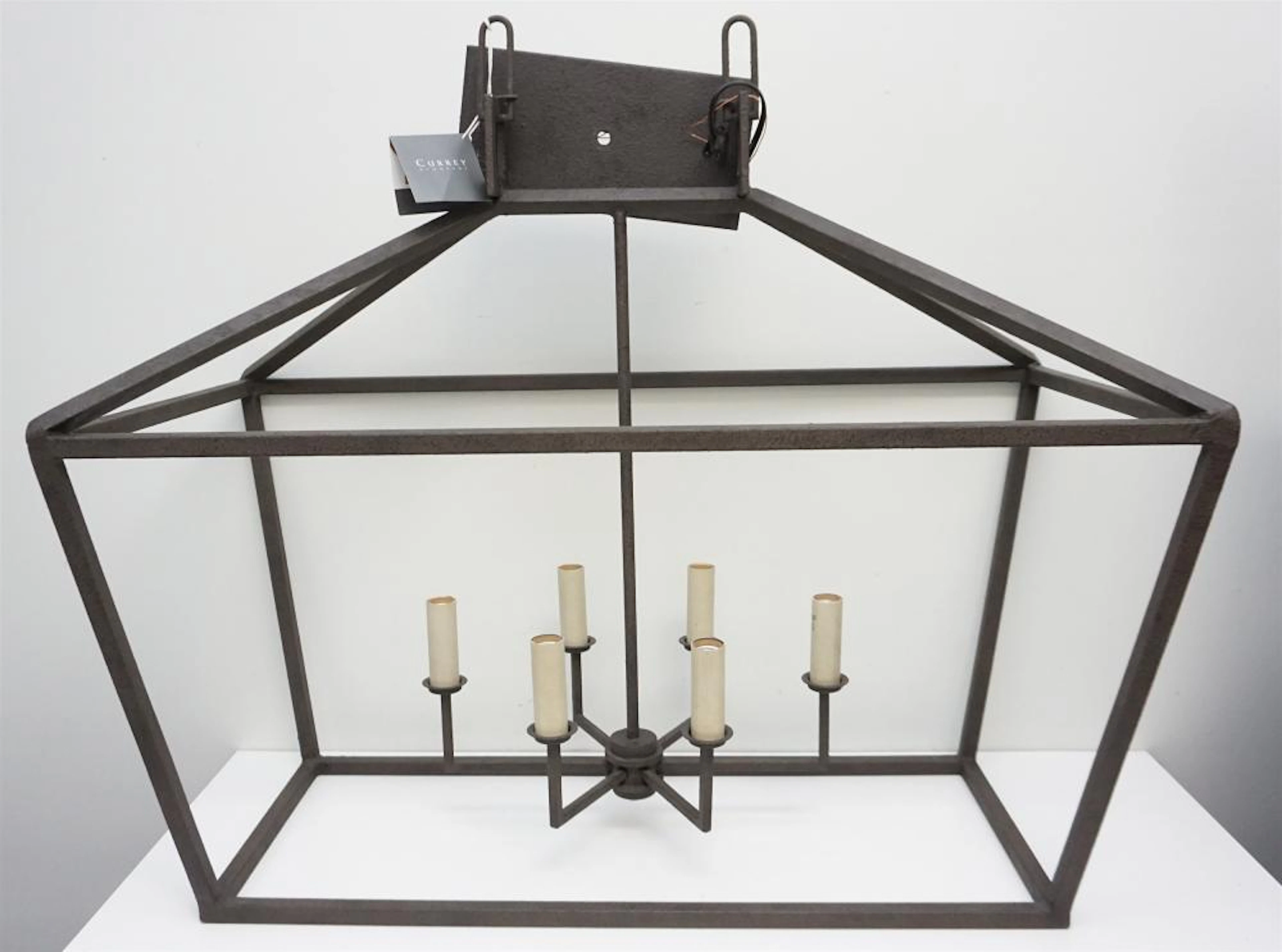 CURREY WROUGHT IRON INDUSTRIAL CHANDELIER