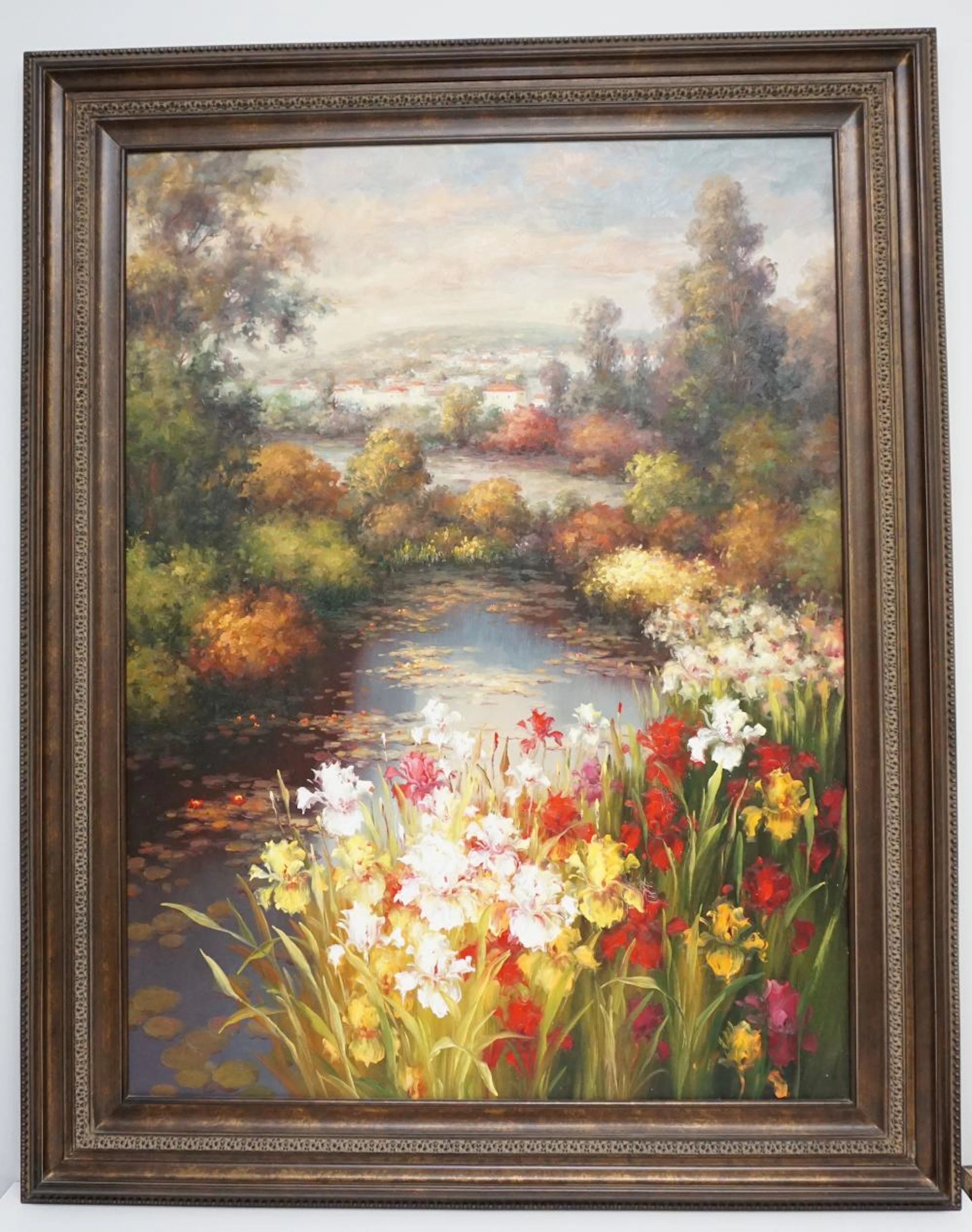LARGE MEDITERRANEAN LANDSCAPE PAINTING