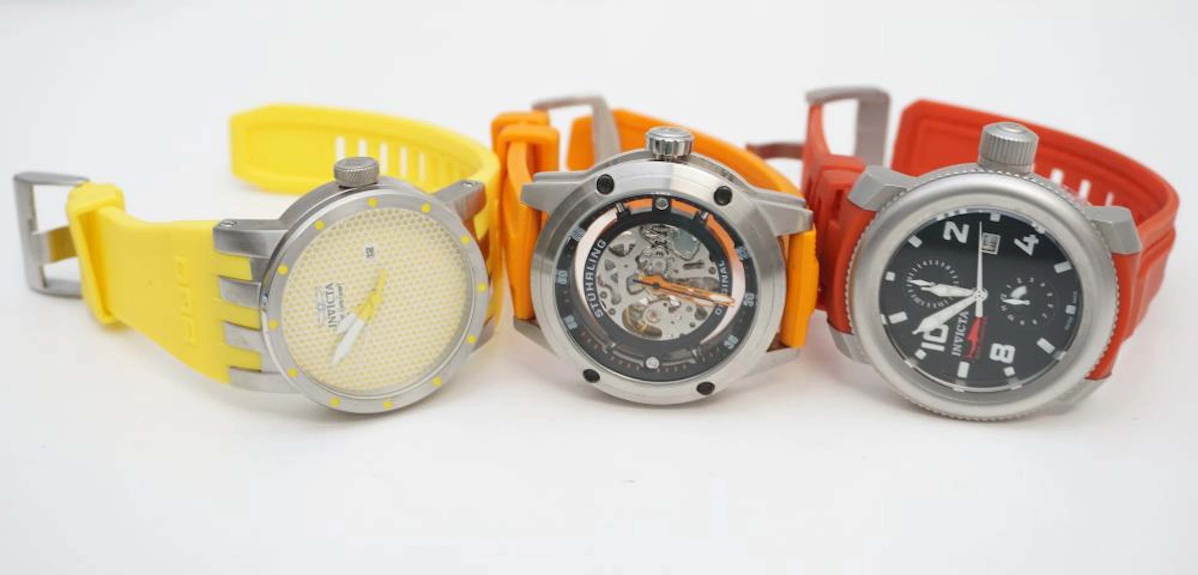 3 MENS WATCHES INVICTA - STUHRLING