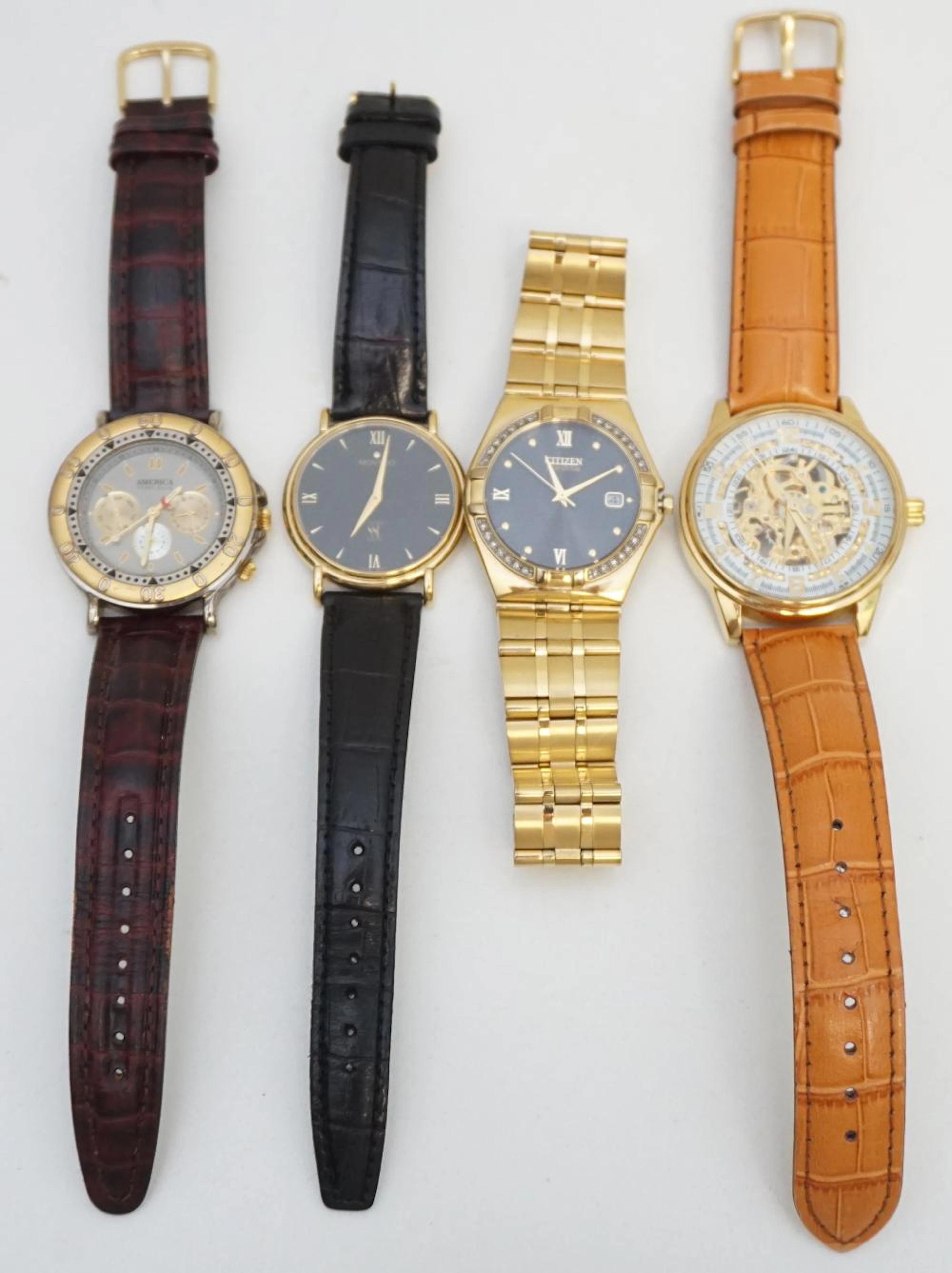 4 MENS WATCHES - MOVADO - CITIZENS