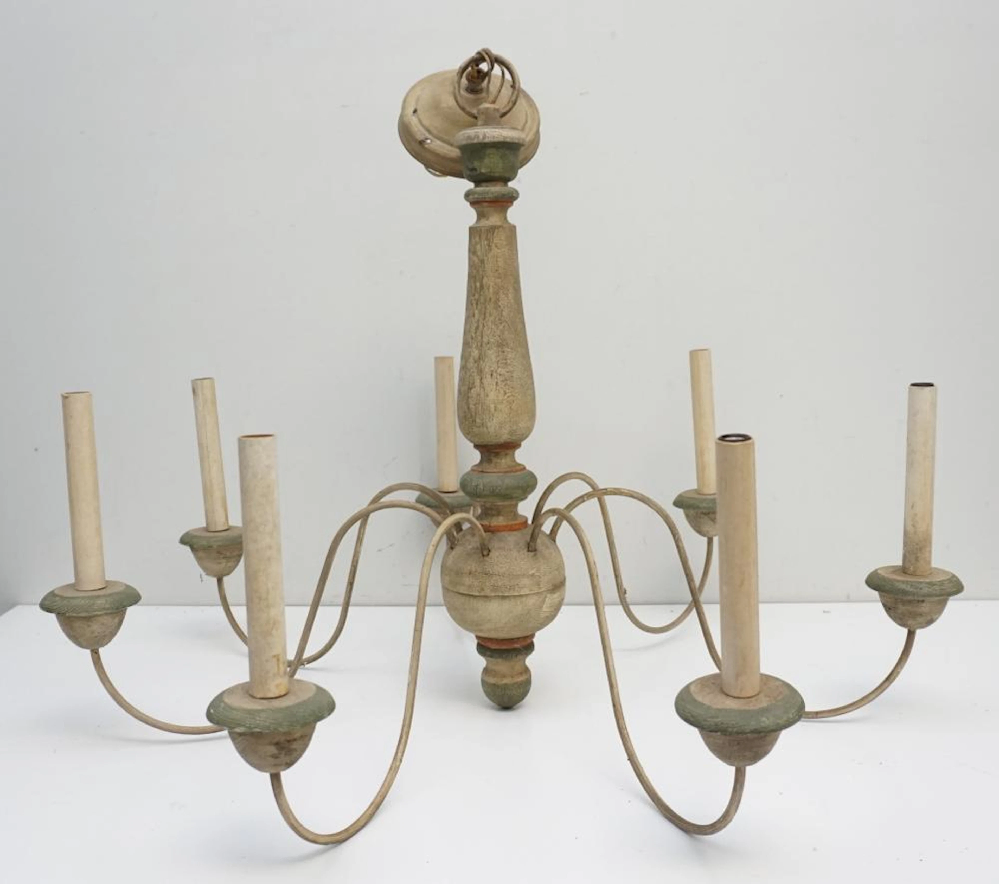 FARMHOUSE RUSTIC WOOD CHANDELIER