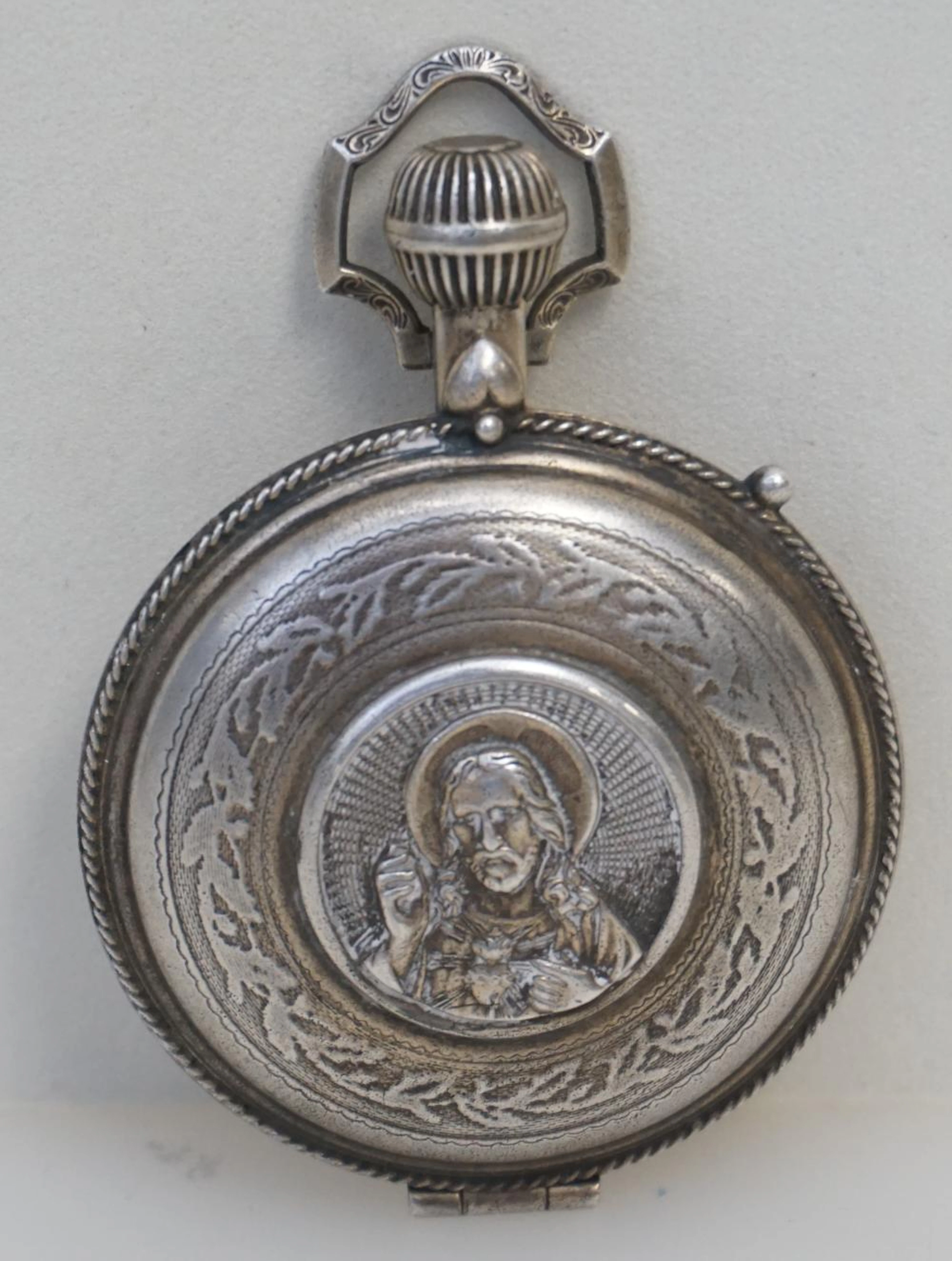 ANTIQUE STERLING HOLY COMMUNION PYX