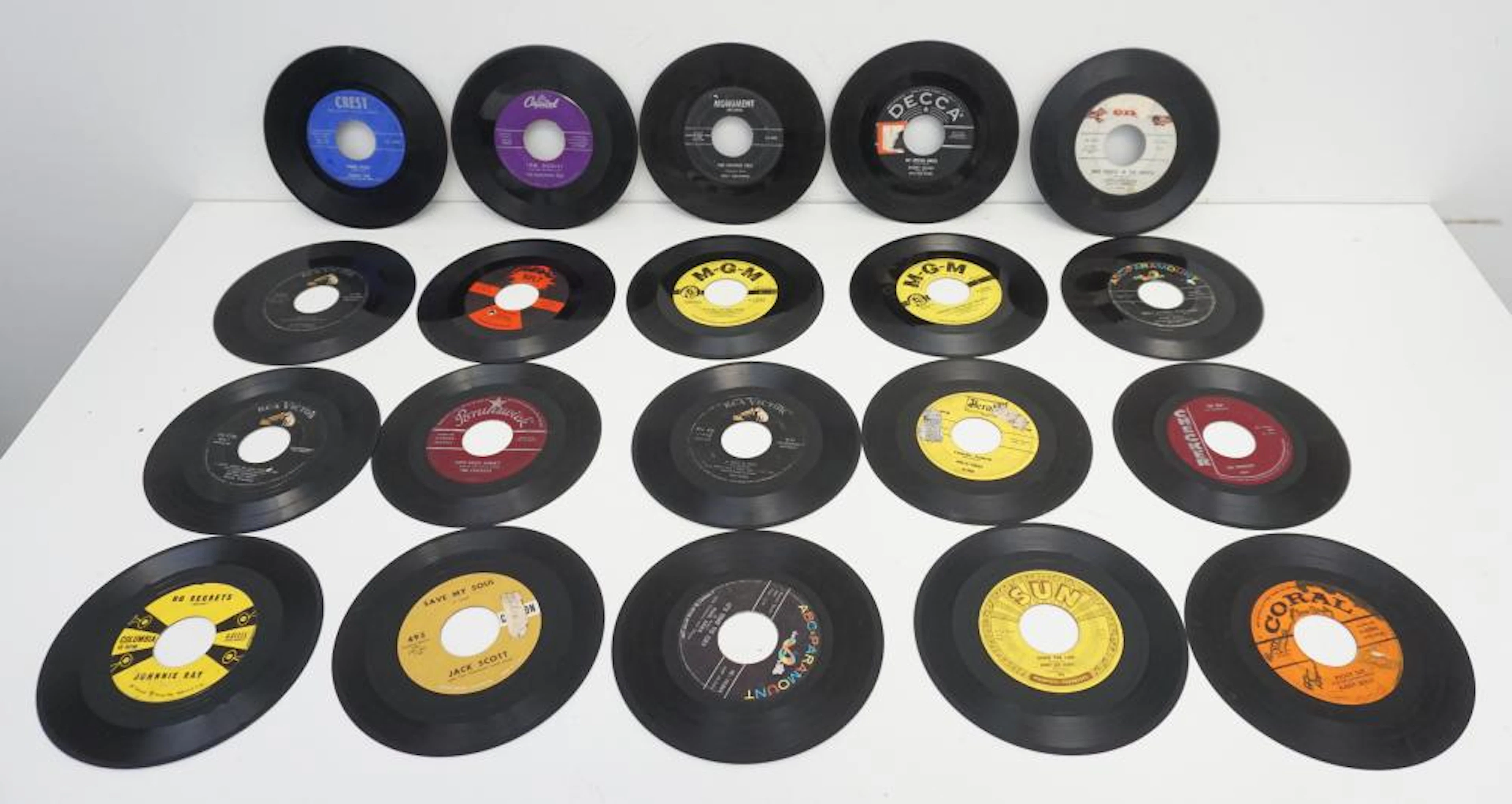 20 45 RPM SUN RECORDS BO DIDDLEY - JERRY LEE - ELVIS + MORE