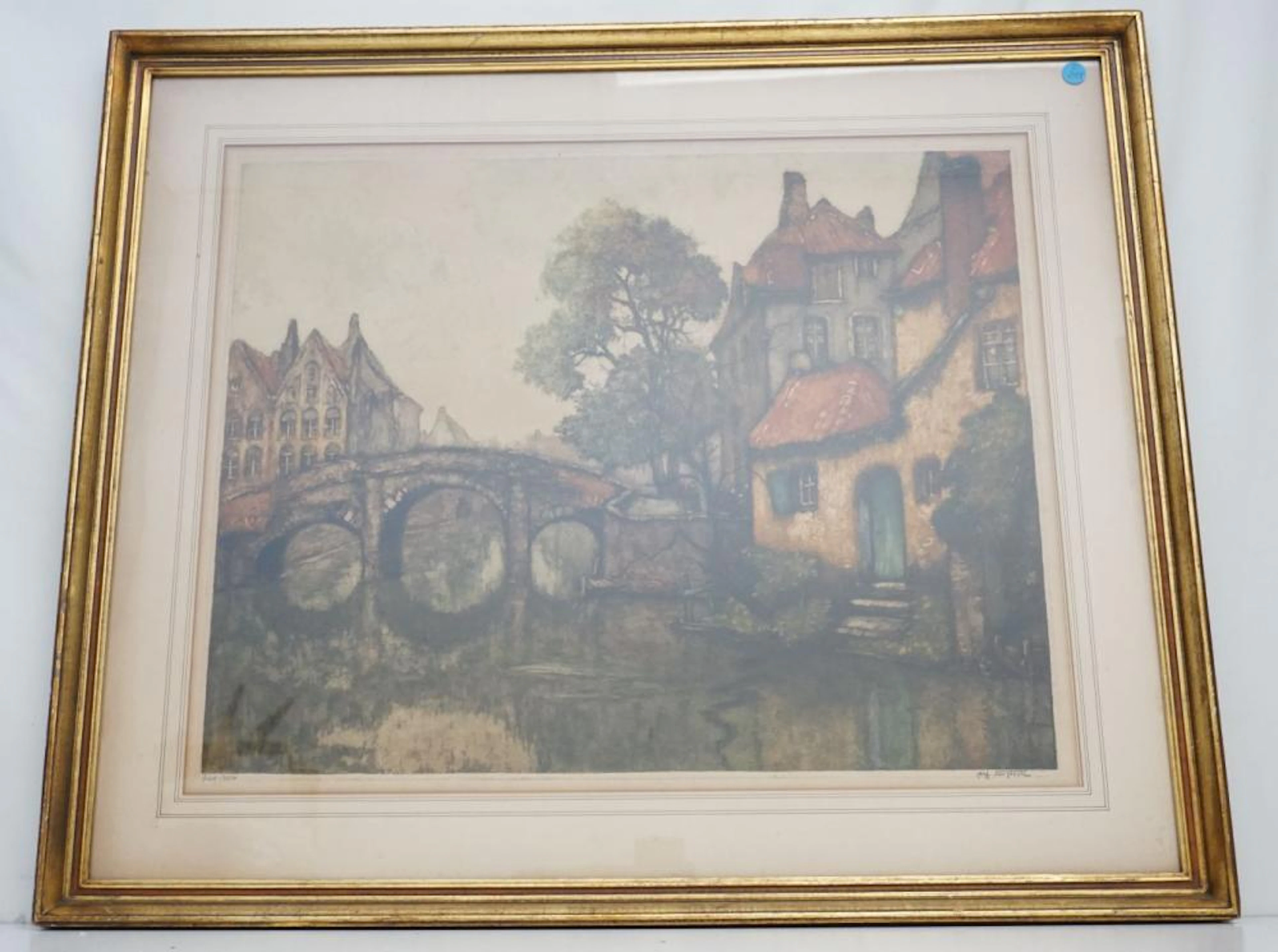 ALFRED VAN NESTE SIGNED ETCHING