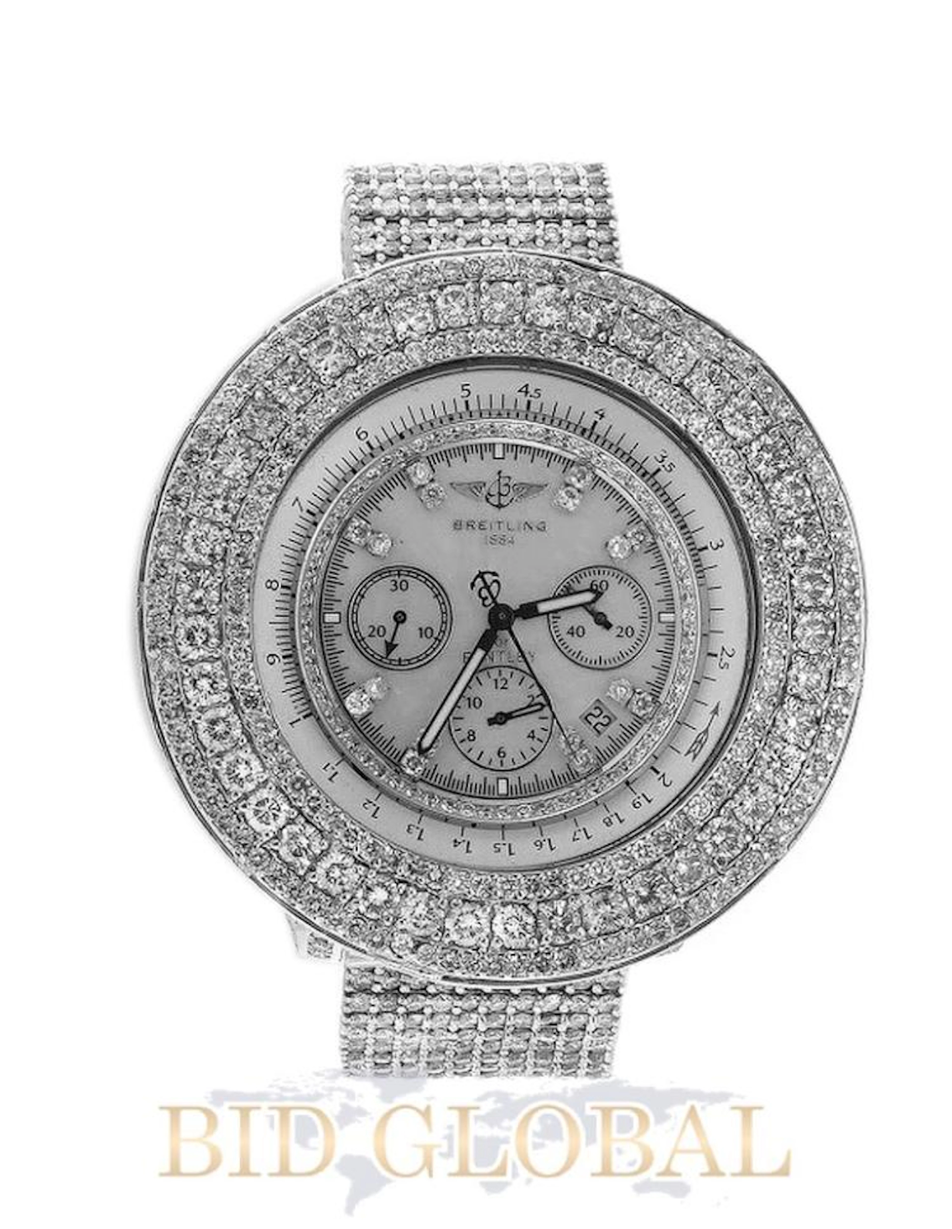 Men's Custom Diamond Breitling For Bentley. Appraisal Value: $54,000