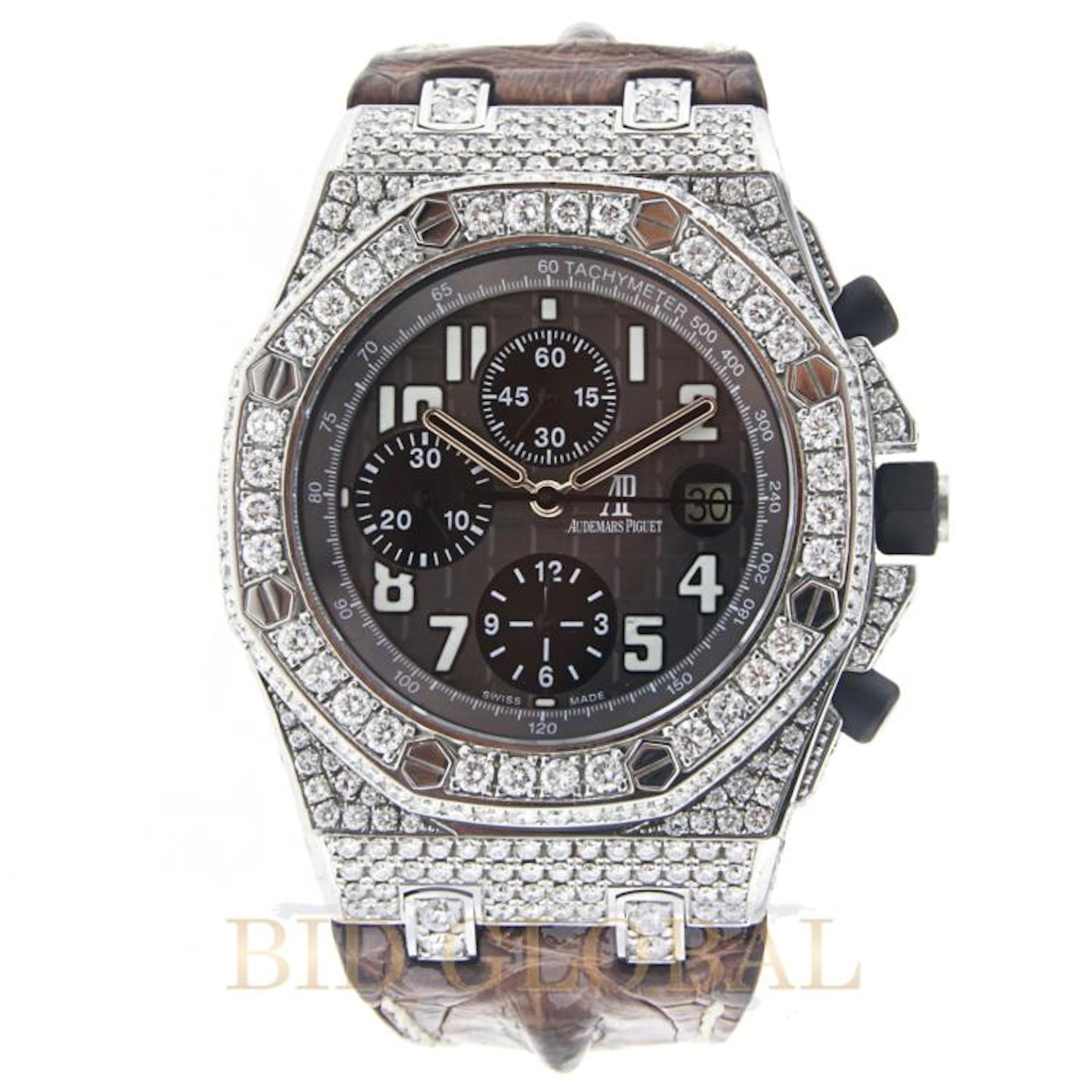 Stainless Steel 10.00ct Men's Audemars Piguet Royal Oak Offshore Chronograph with Diamonds - 26170ST.OO.D091CR.01. Appraisal Value: $37,200
