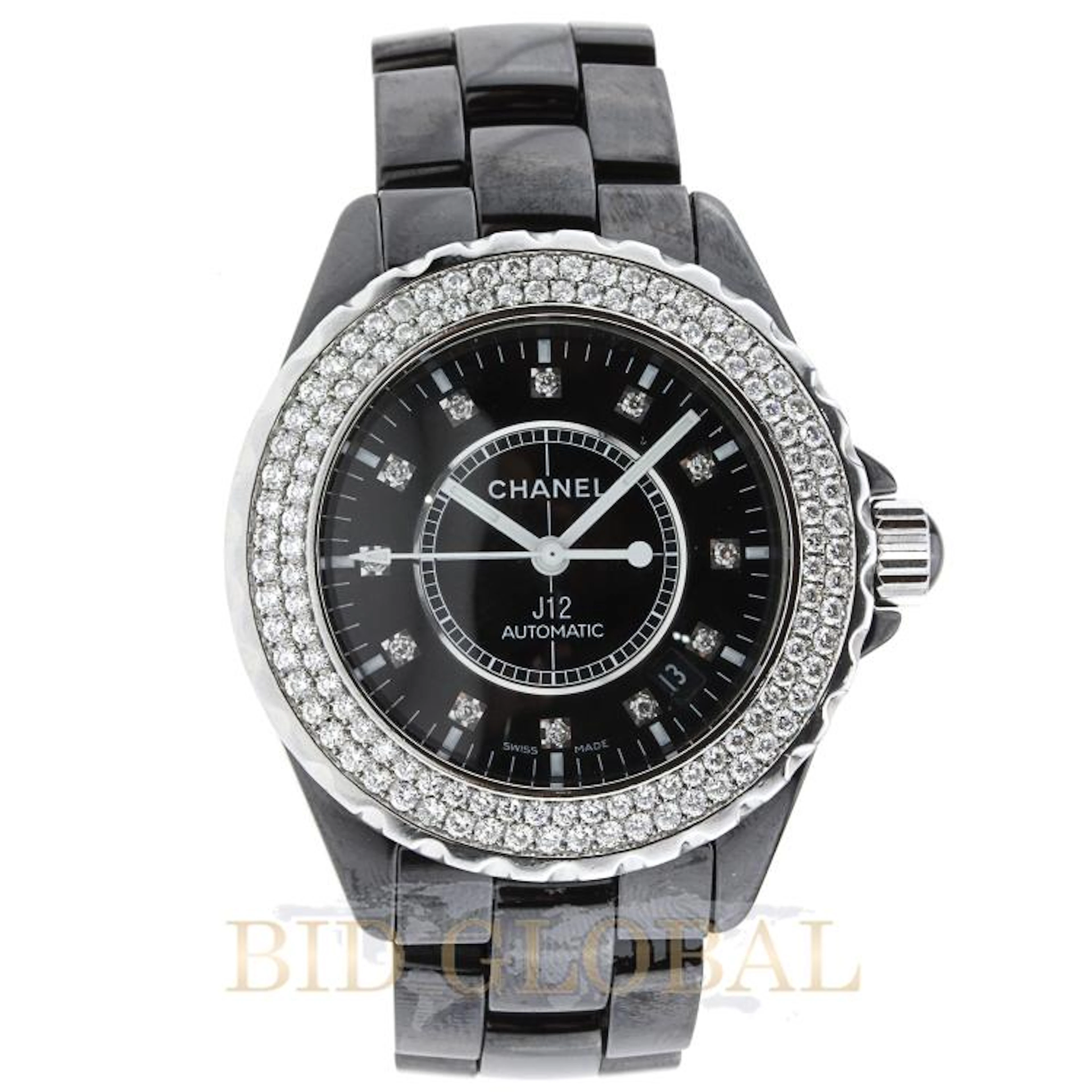 Ceramic 42mm Chanel J12 Black Ceramic with Factory Diamonds 42mm Automatic. Appraisal Value: $12,600