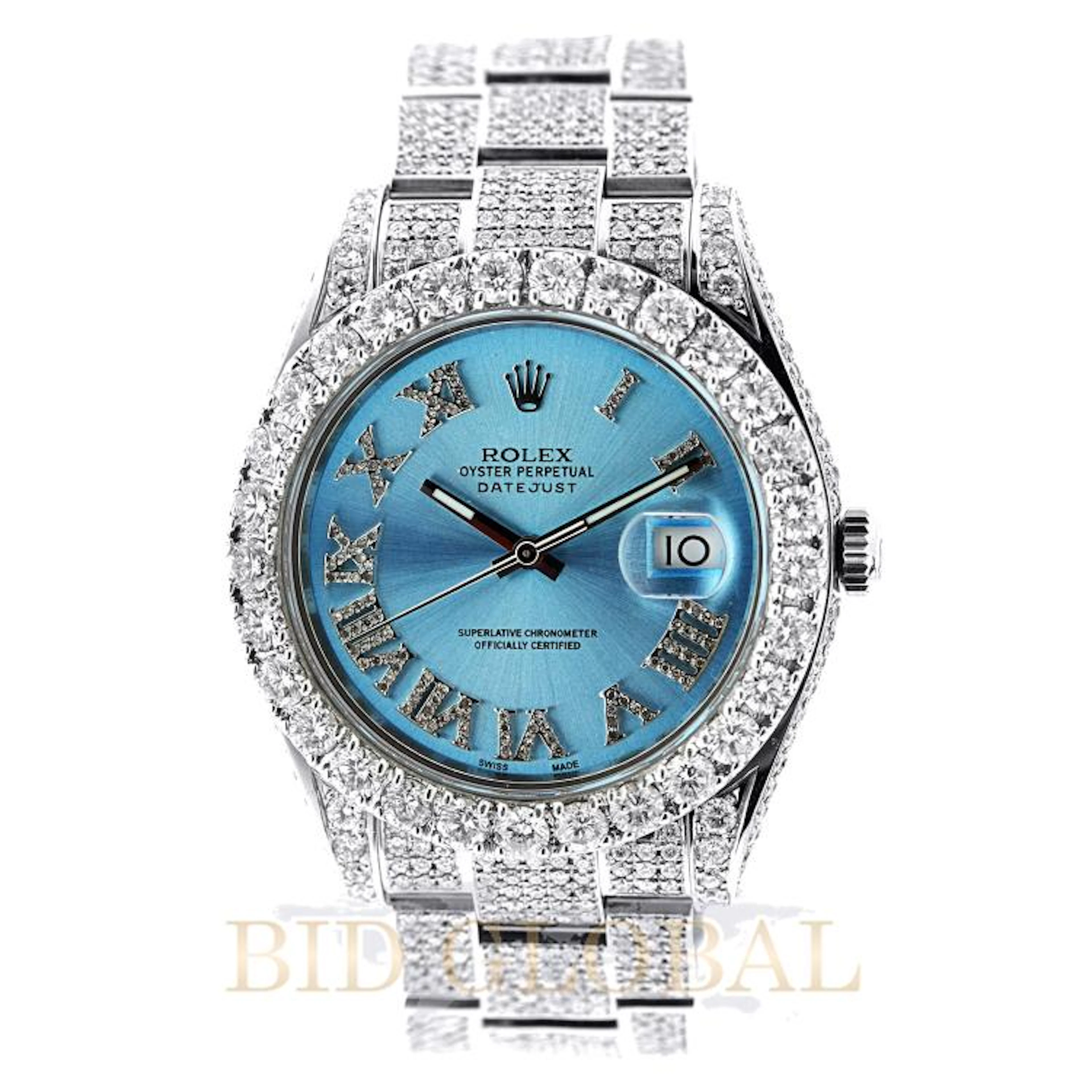 Stainless Steel 16.55ct Rolex Date Just II Stainless Steel with Diamonds. Appraisal Value: $38,200