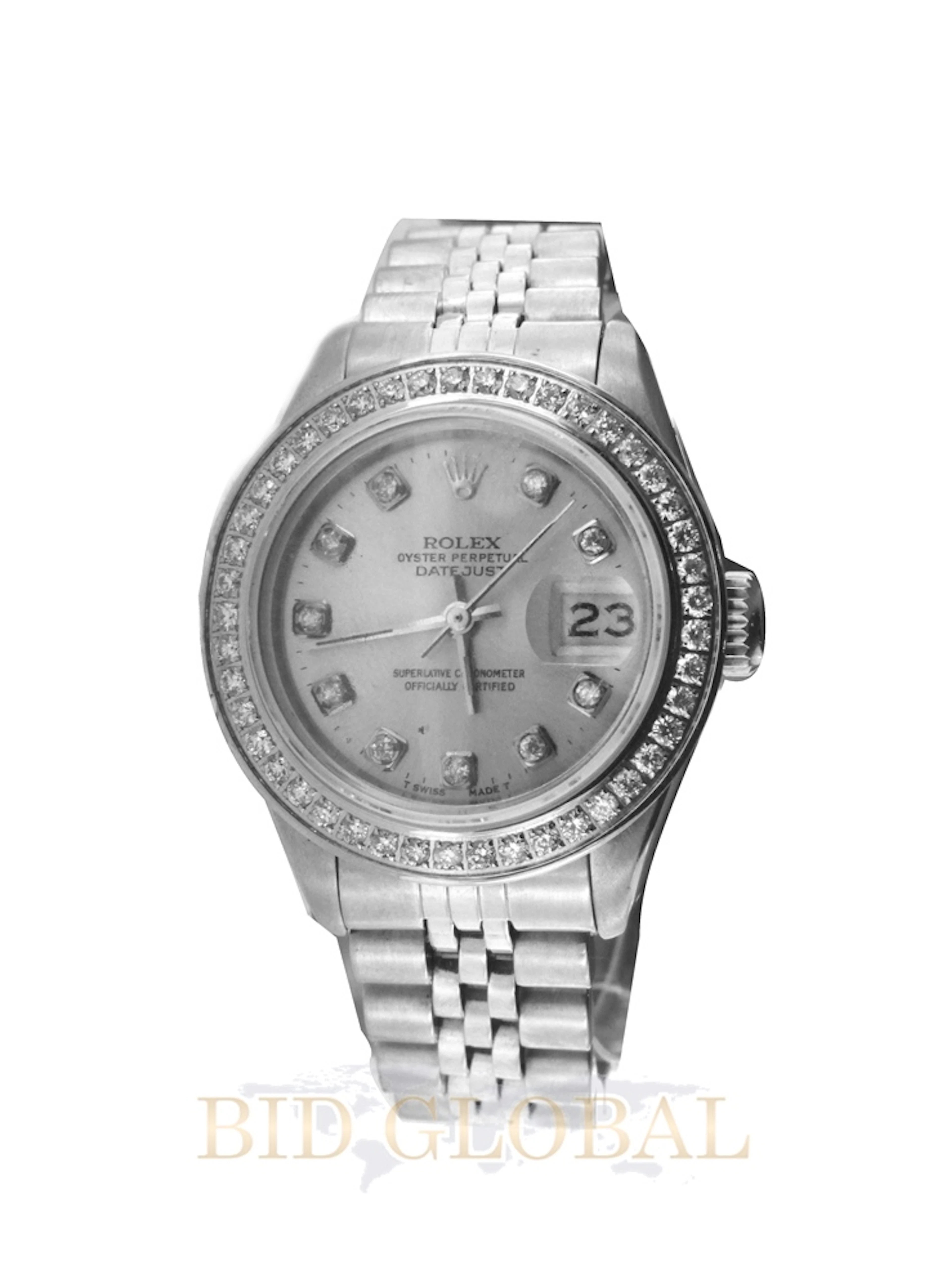 Stainless Steel 1ct 26mm Stainless Steel Diamond Rolex Lady Datejust. Appraisal Value: $4,800