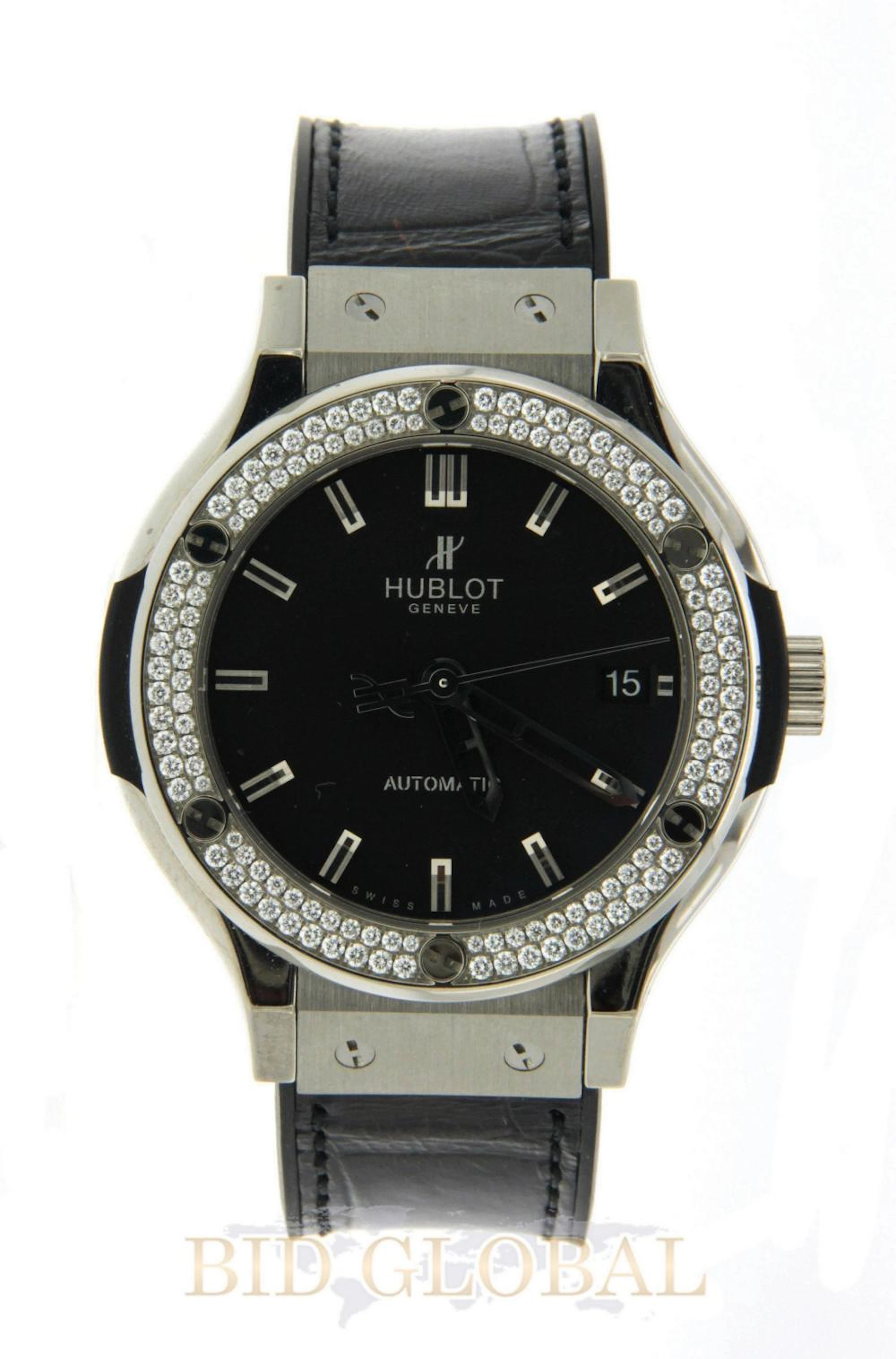Titanium 1.00ct 38mm Hublot Classic Fusion with Diamond Bezel. Appraisal Value: $14,600