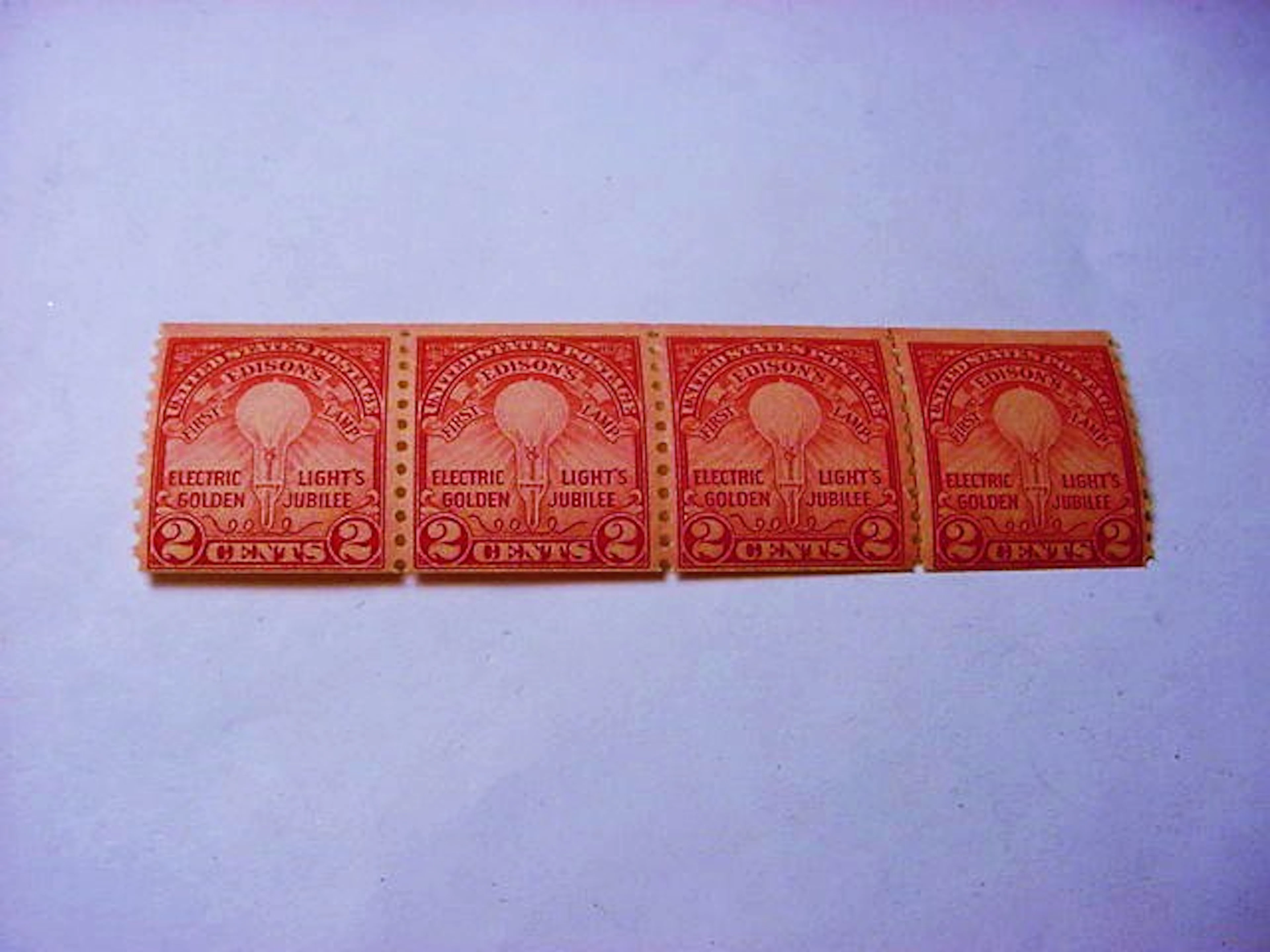 THOMAS EDISON COIL STRIP OF 4