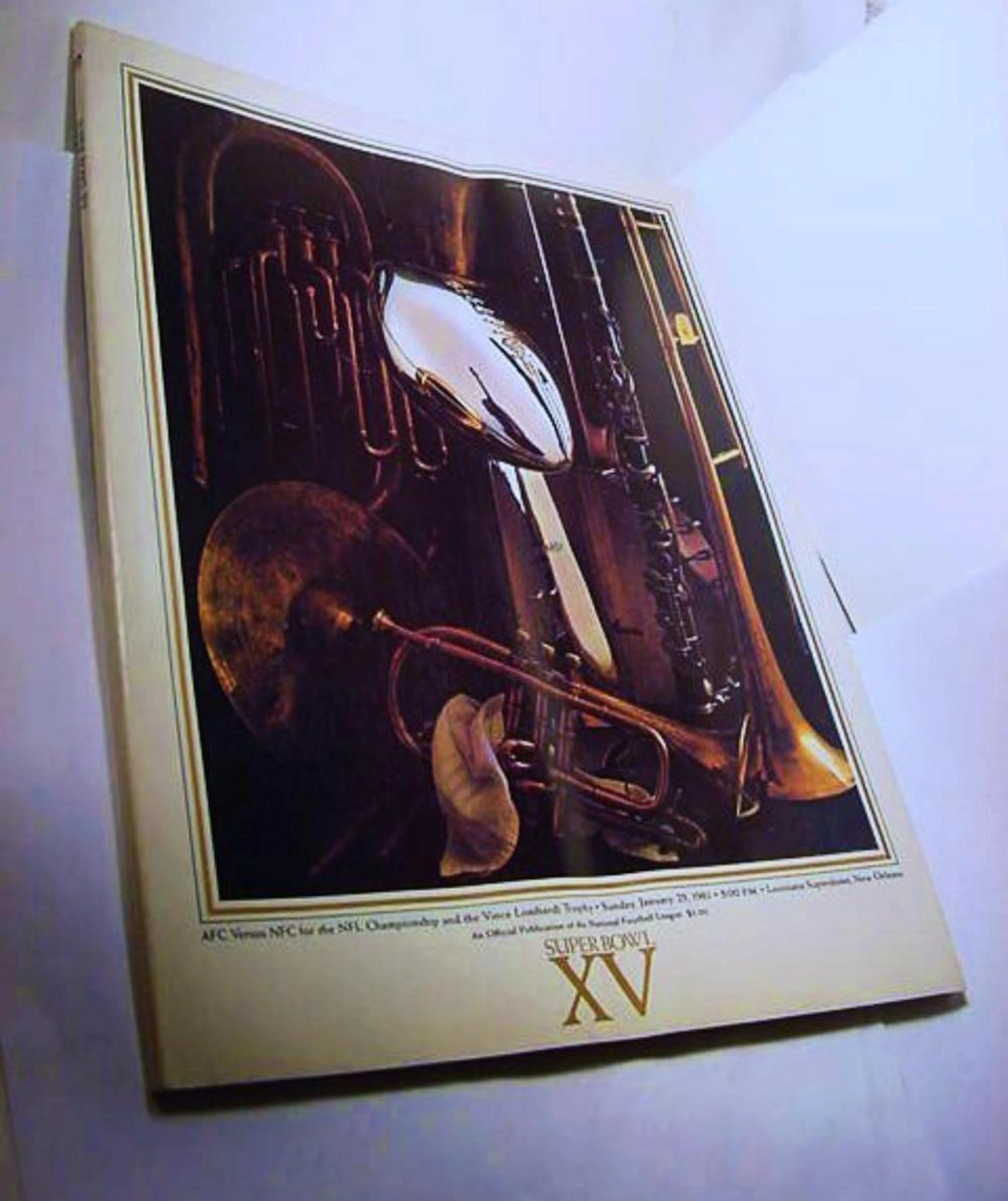 1981 SUPER BOWL XV PROGRAM AFC VS