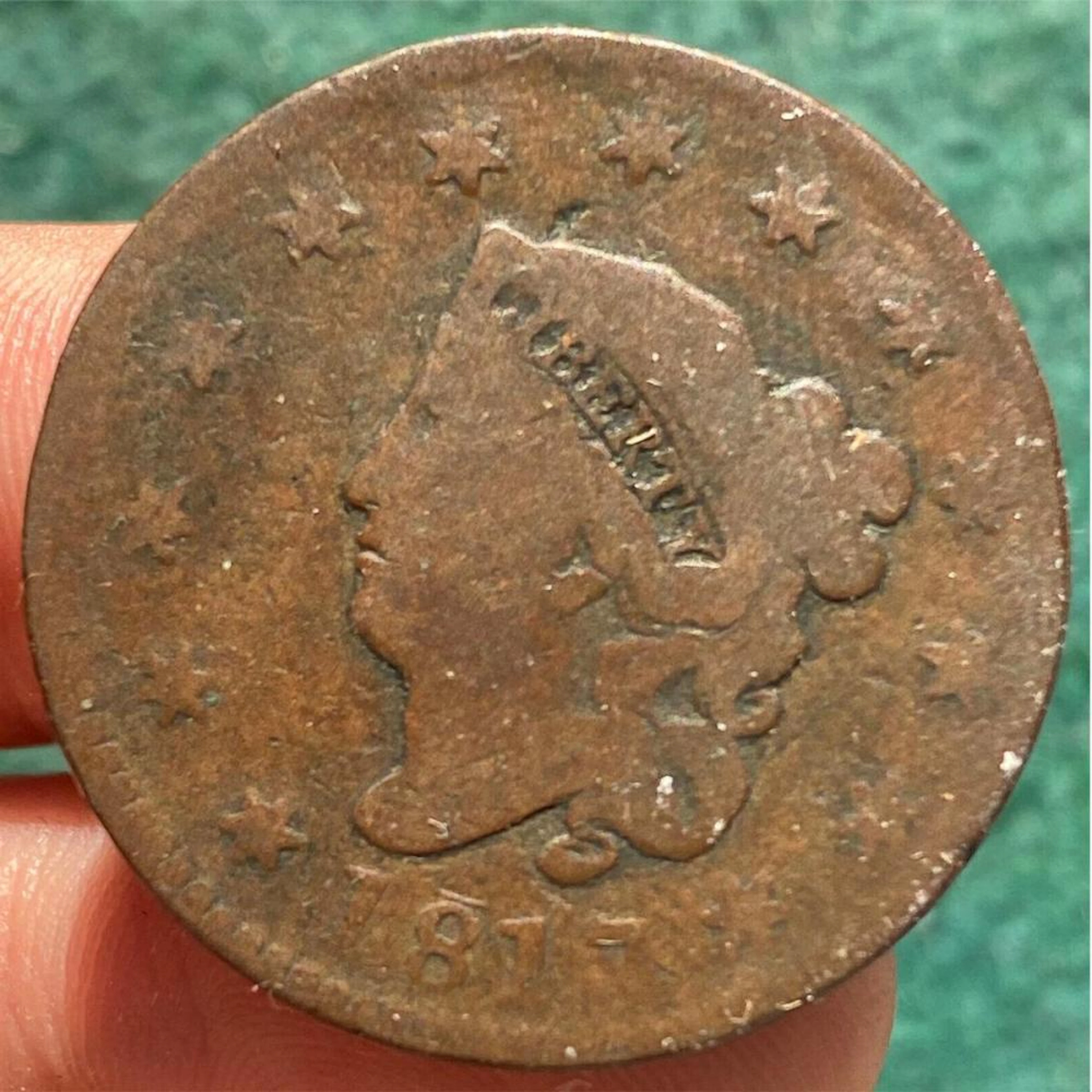 1817 N.8 United States Large Cent Copper Coi