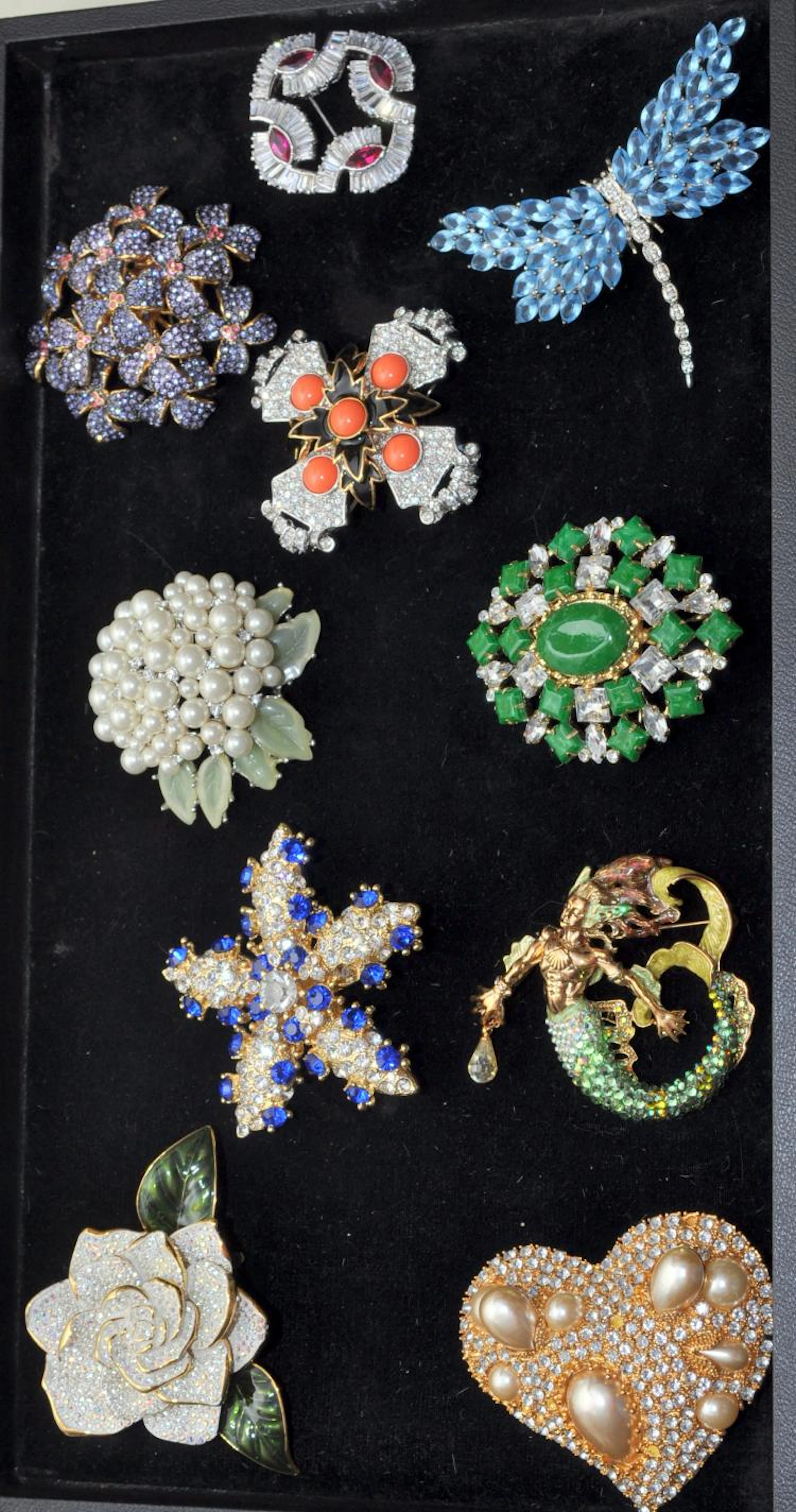 Costume pins vintage Kenneth Lane, J. Rivers