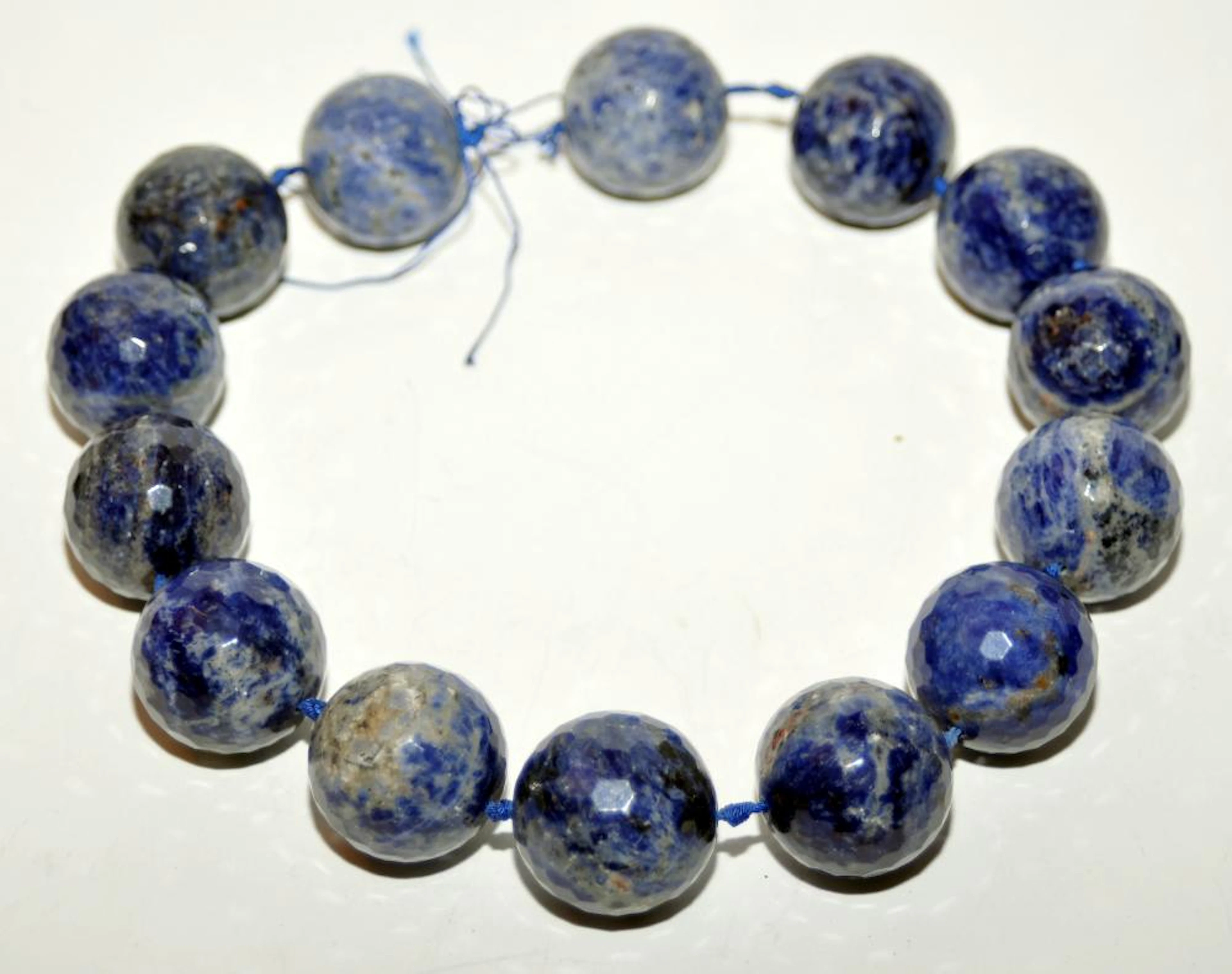Kyanite faceted giant beads 30 mm