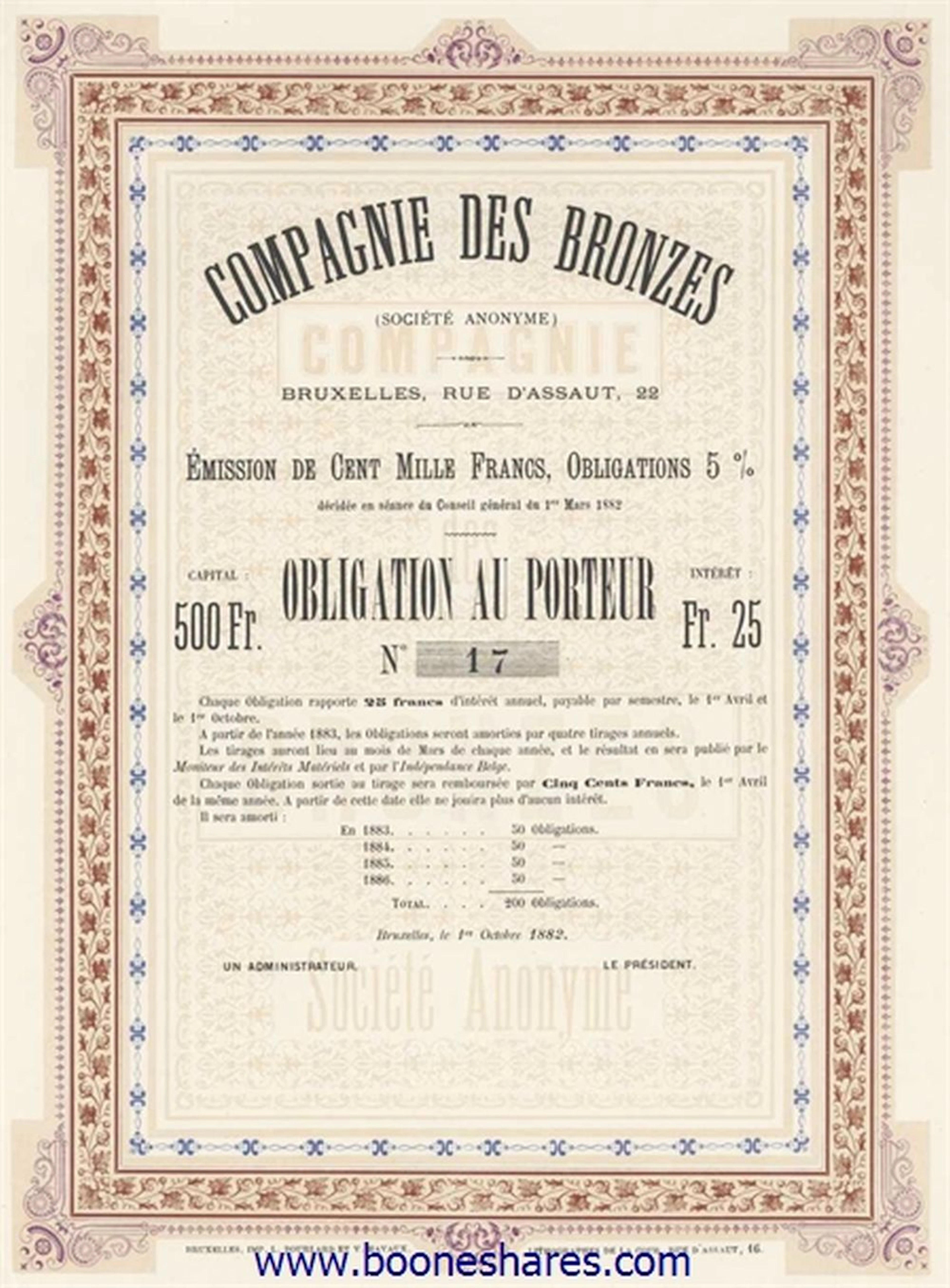 BRONZES, CIE. DES