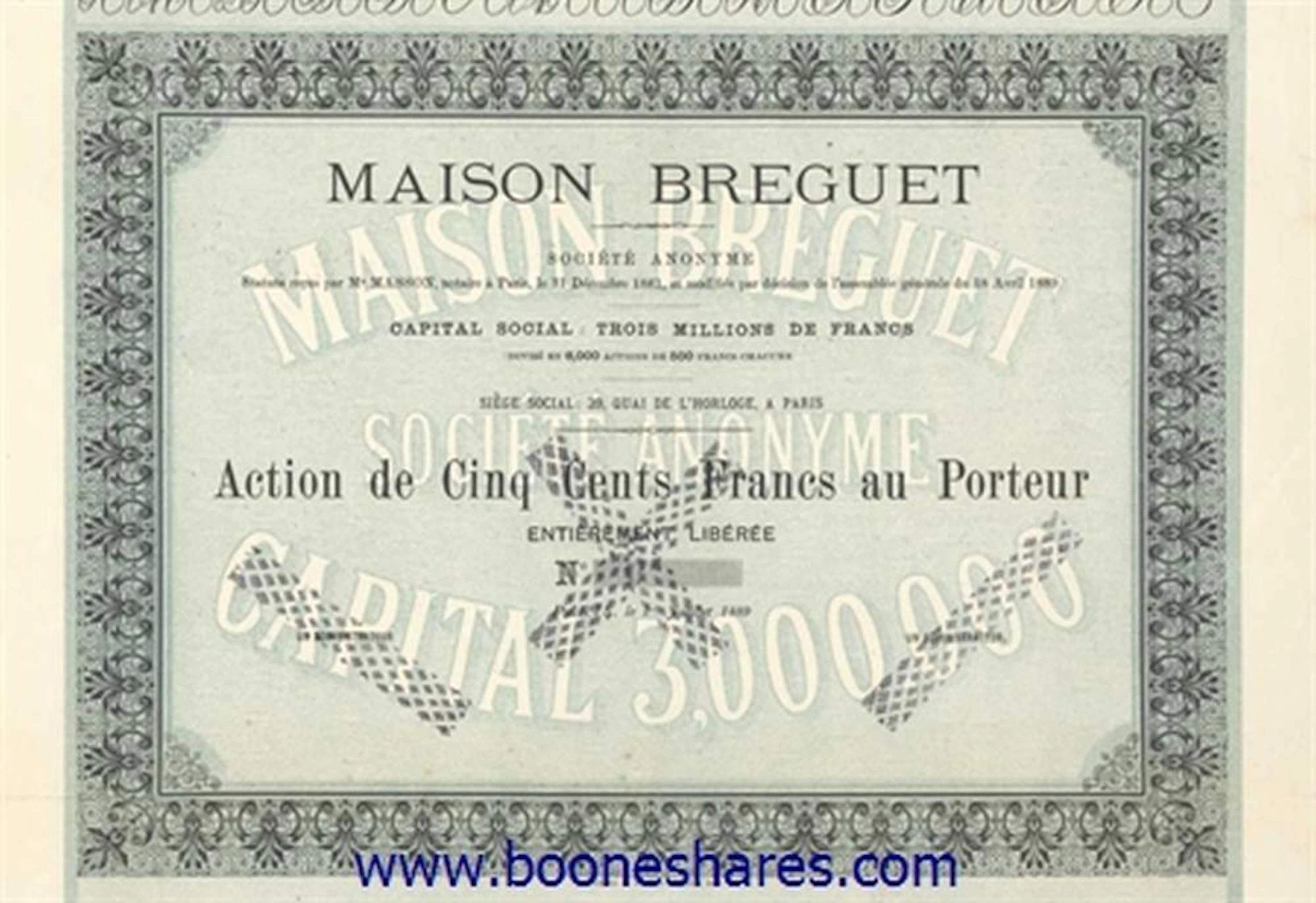 MAISON BREGUET S.A.