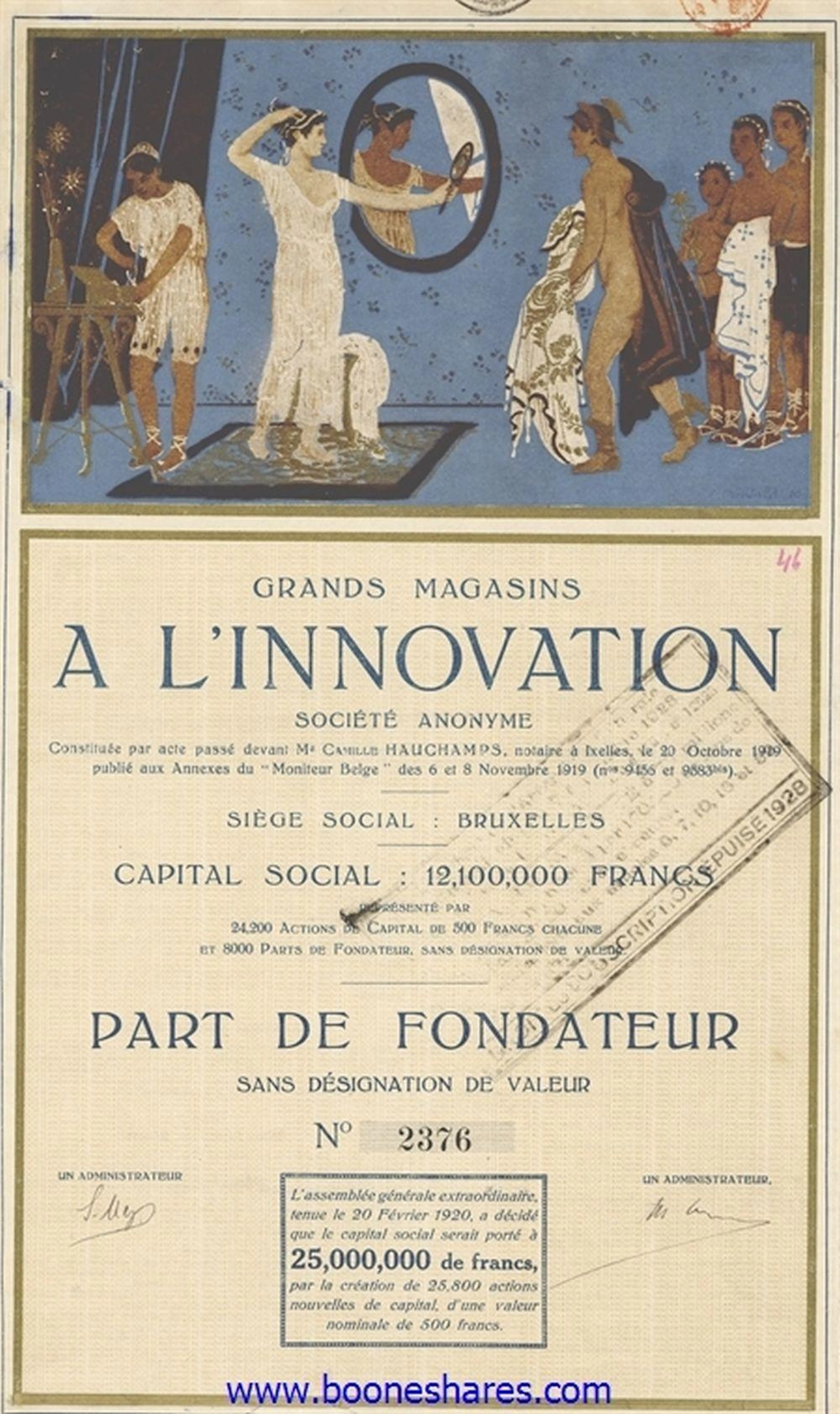 GRANDS MAGASINS A L'INNOVATION SA