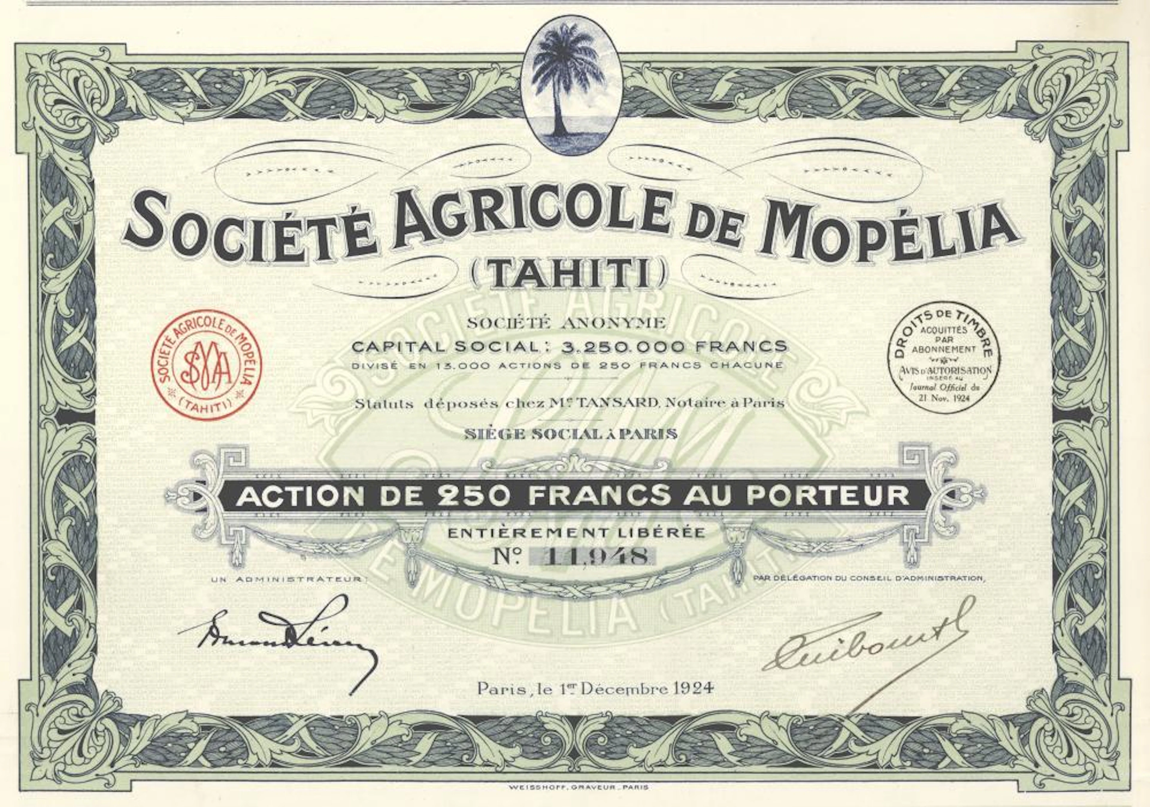 AGRICOLE DE MOPELIA, SOC.