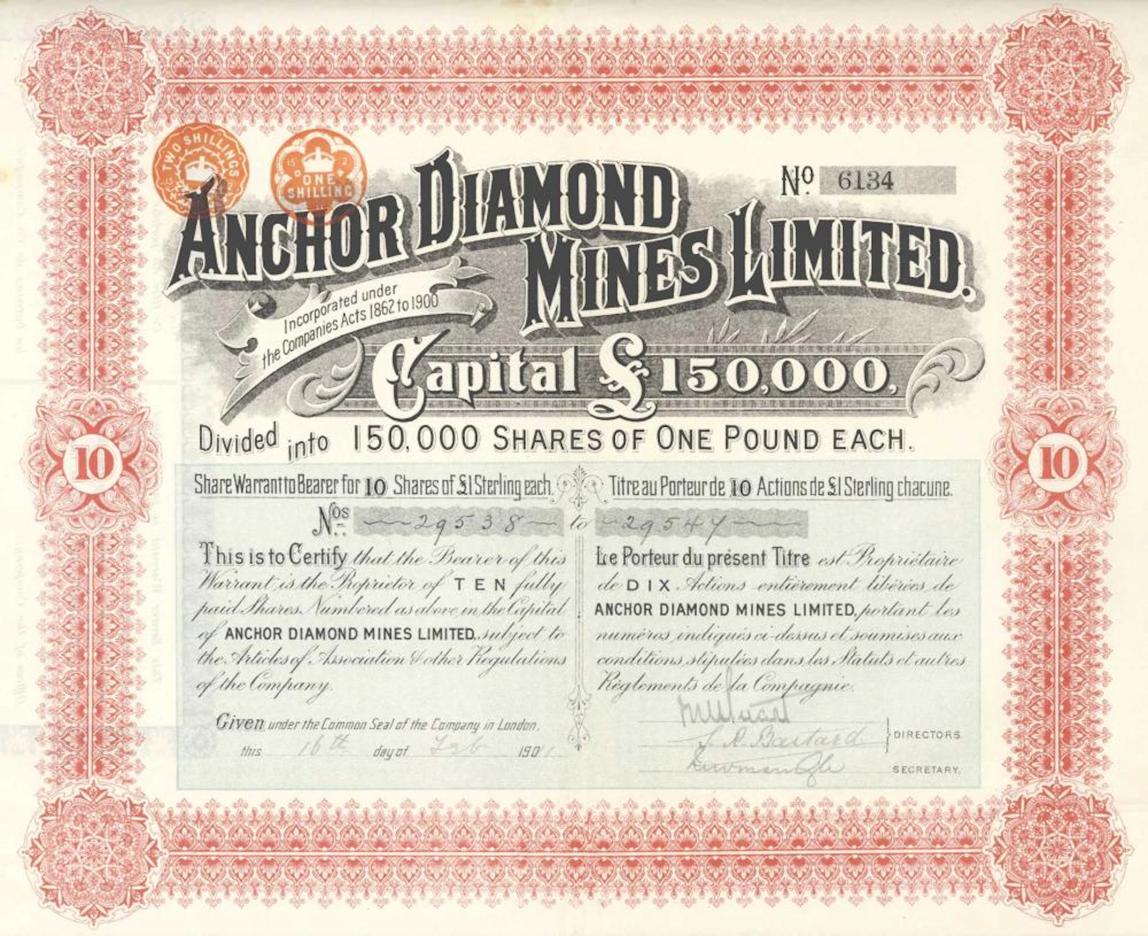 ANCHOR DIAMOND MINES LTD.