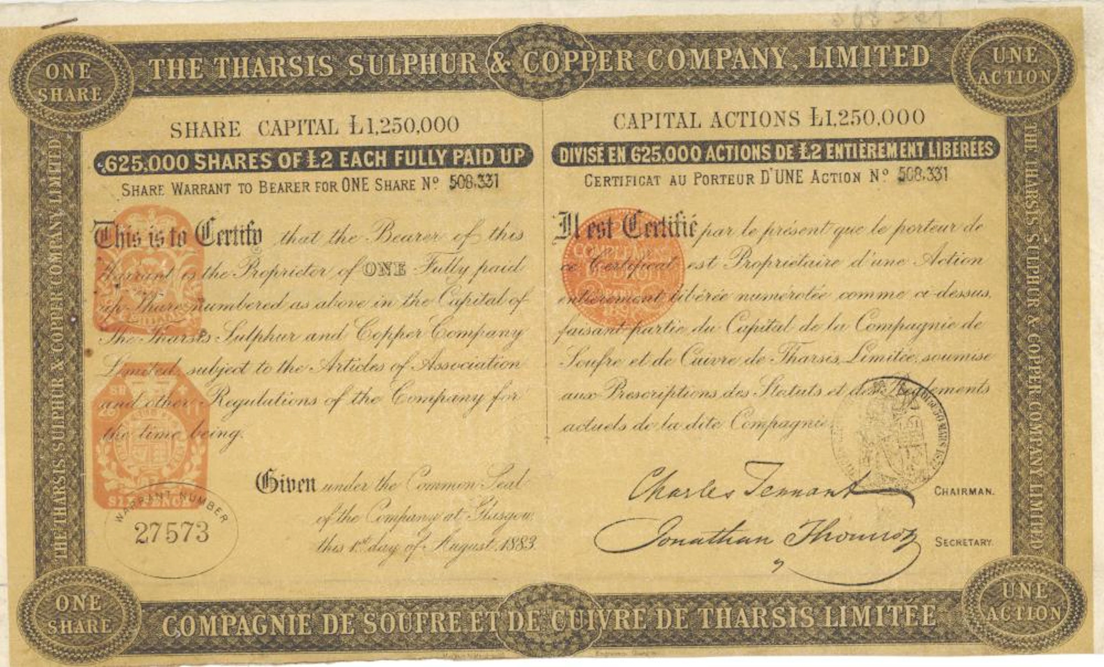 THARSIS SULPHUR & COPPER CO., LTD.