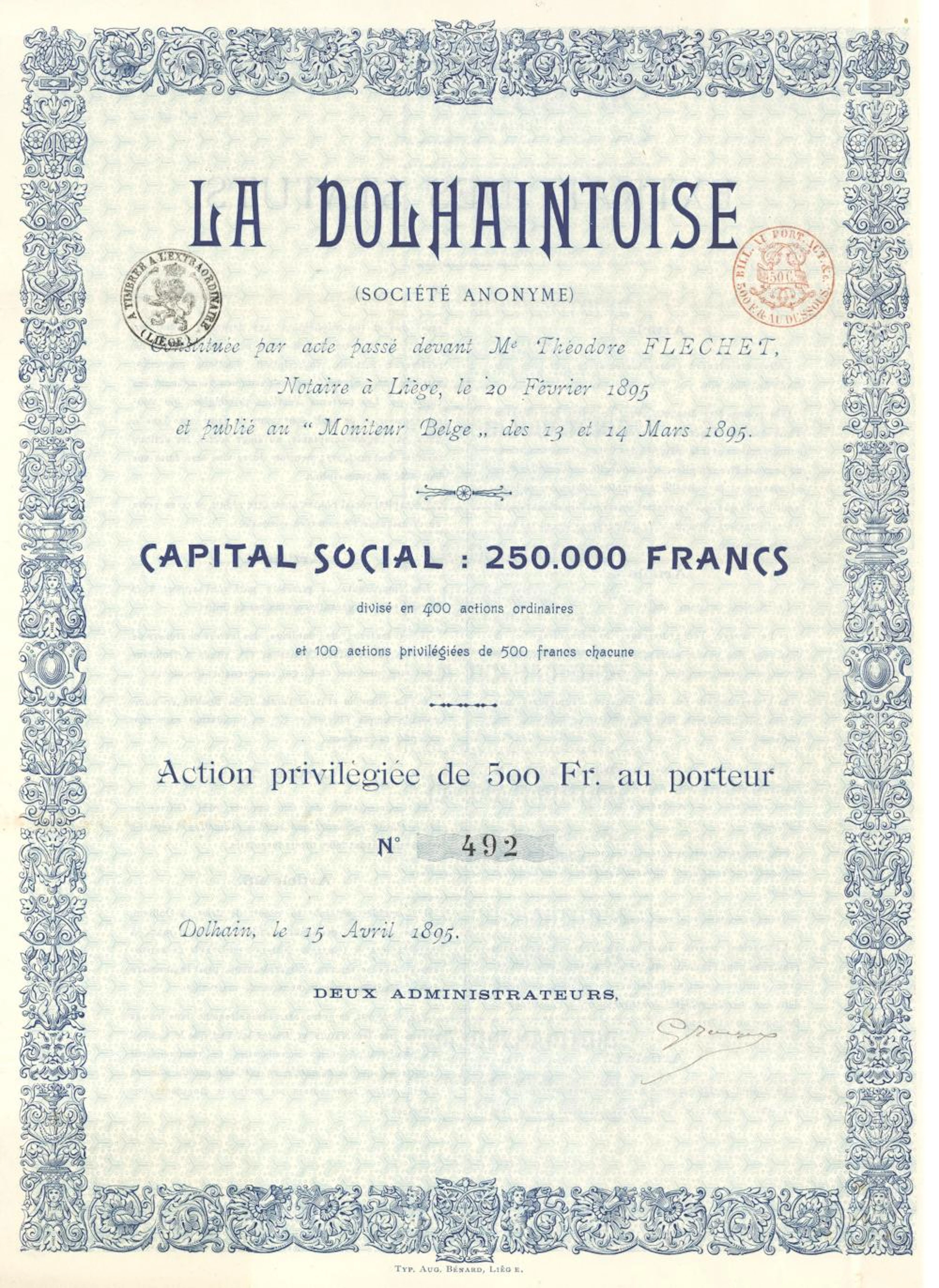 LA DOLHAINTOISE S.A.