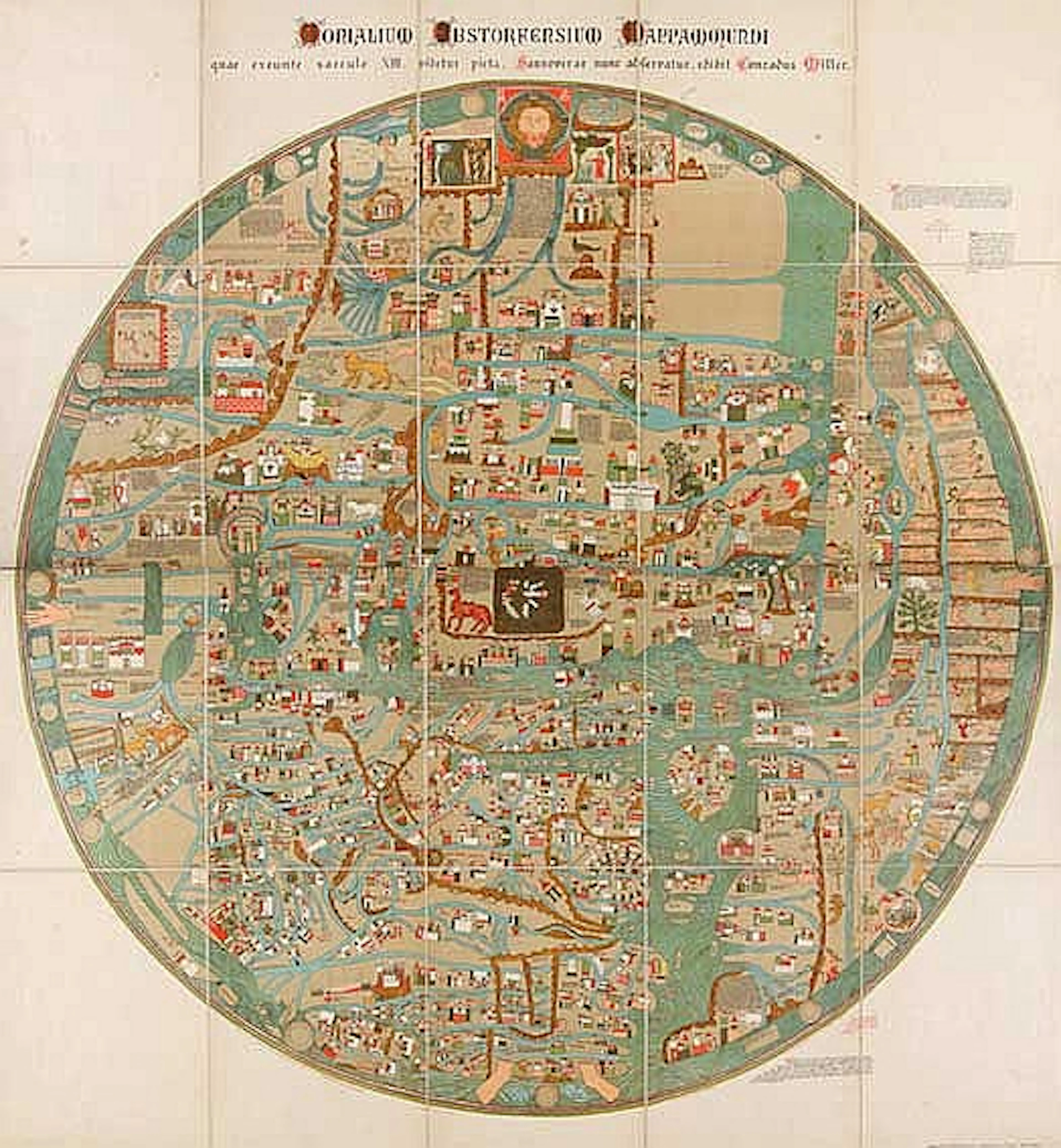 EBSTORF WORLD MAP -- MORIALIUM OBSTORFENSIUM MAPPA