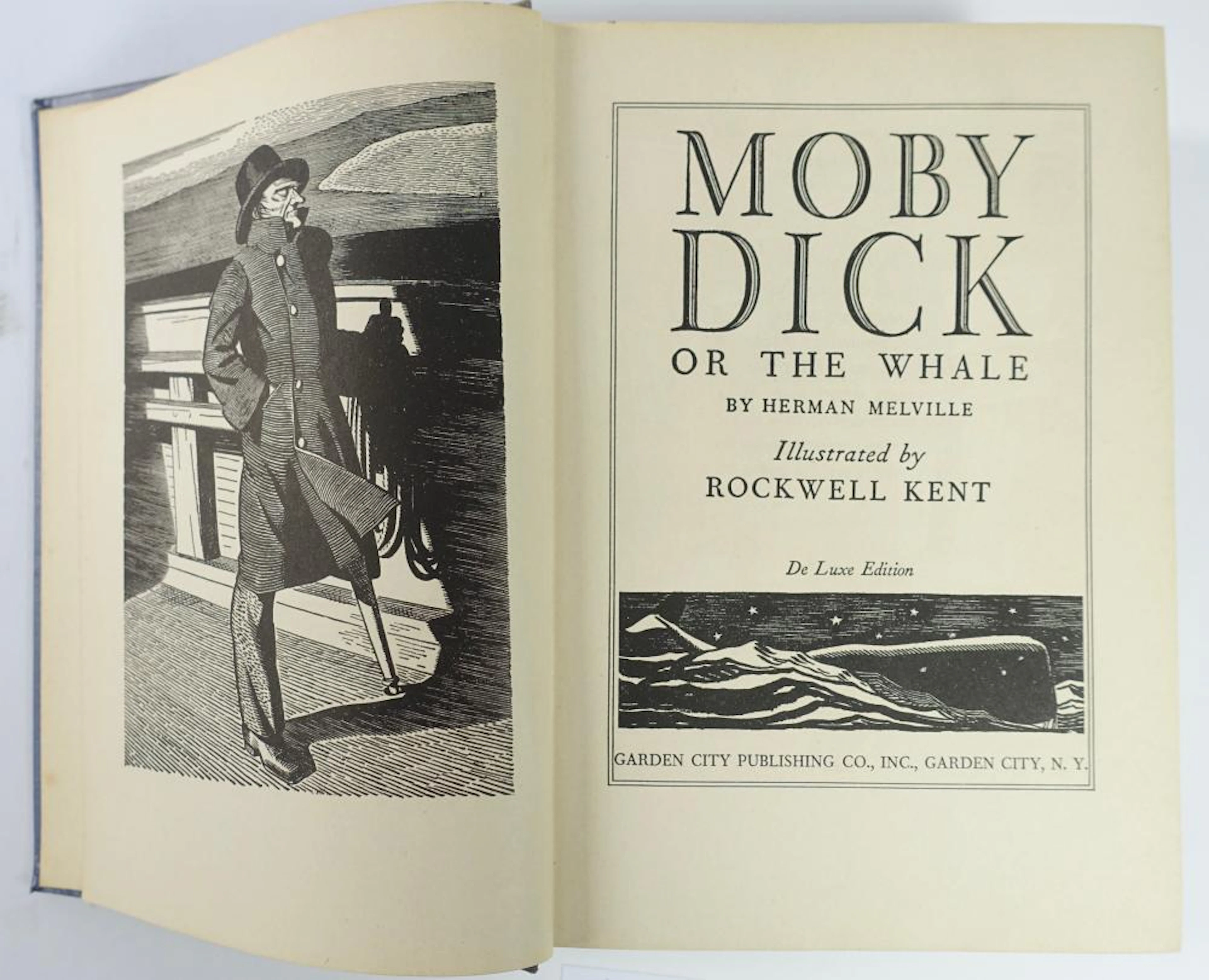 MELVILLE, H. Moby Dick or the Whale. N.Y., Garden City Publ., (1937