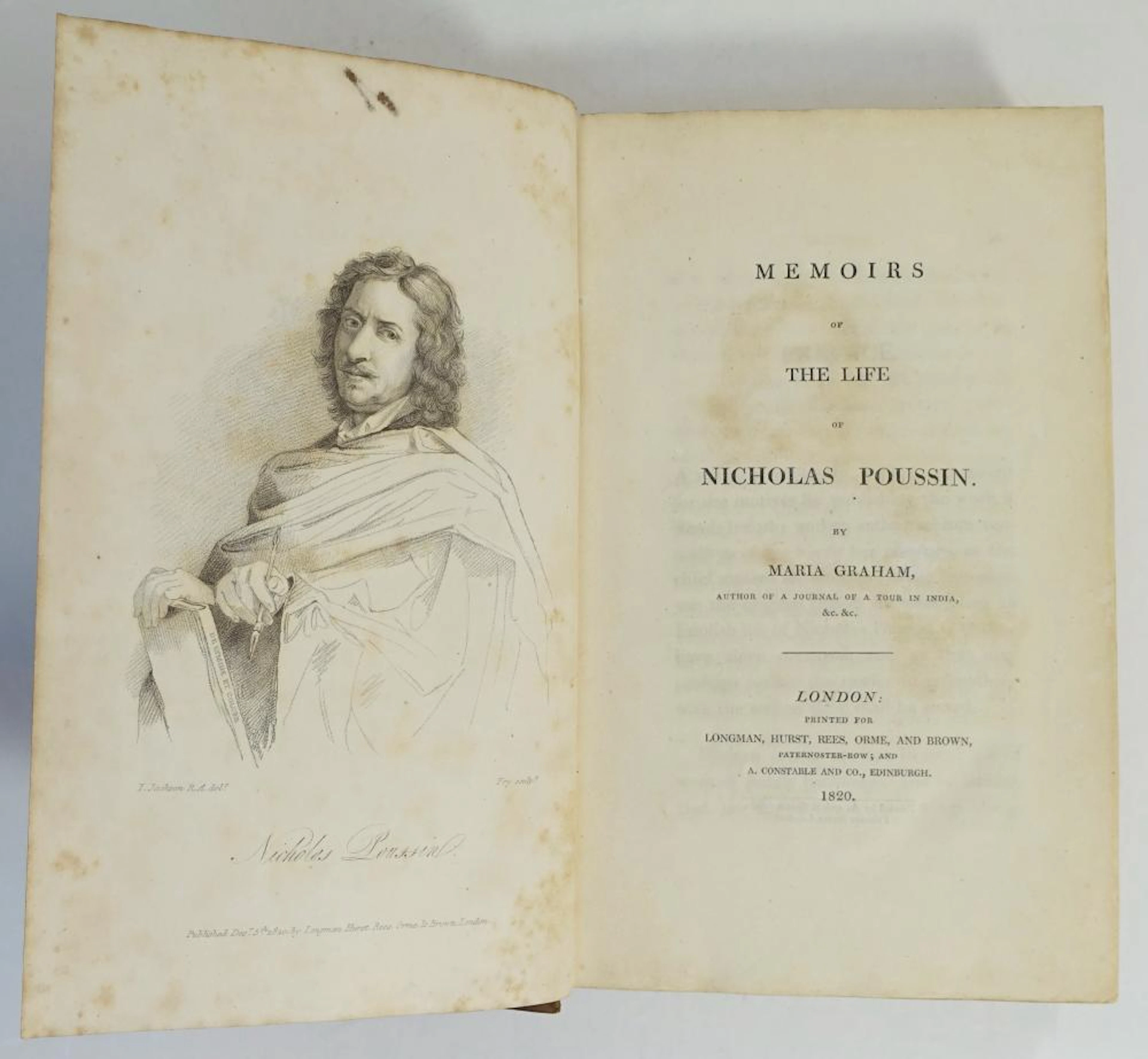 GRAHAM, M. Memoirs of the life of Nicholas Poussin. Lond., 1820. xvi