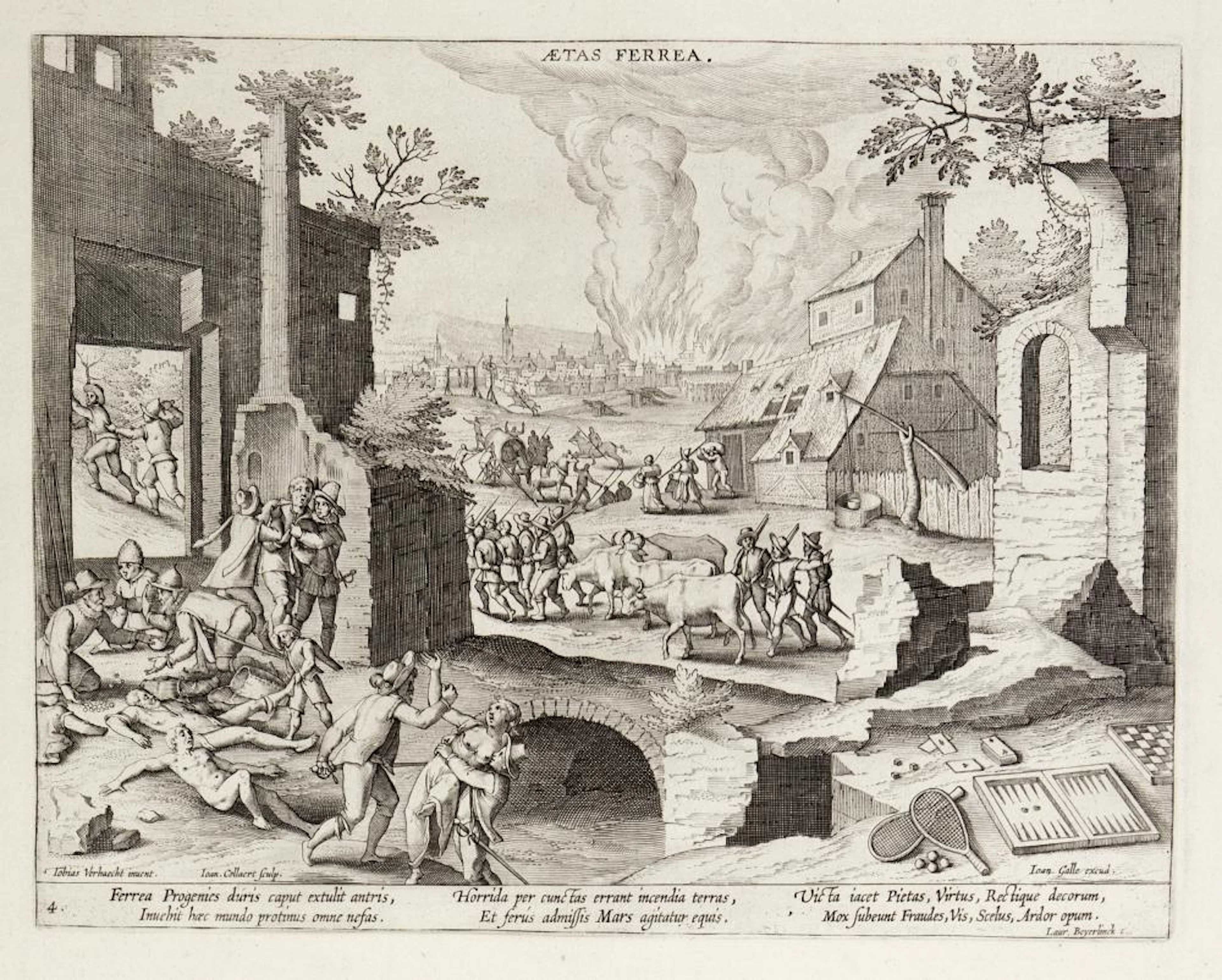 FOUR AGES OF MAN, The -- COLLAERT II, Jan (1561-1628). "Quatuor Mundi Ætates