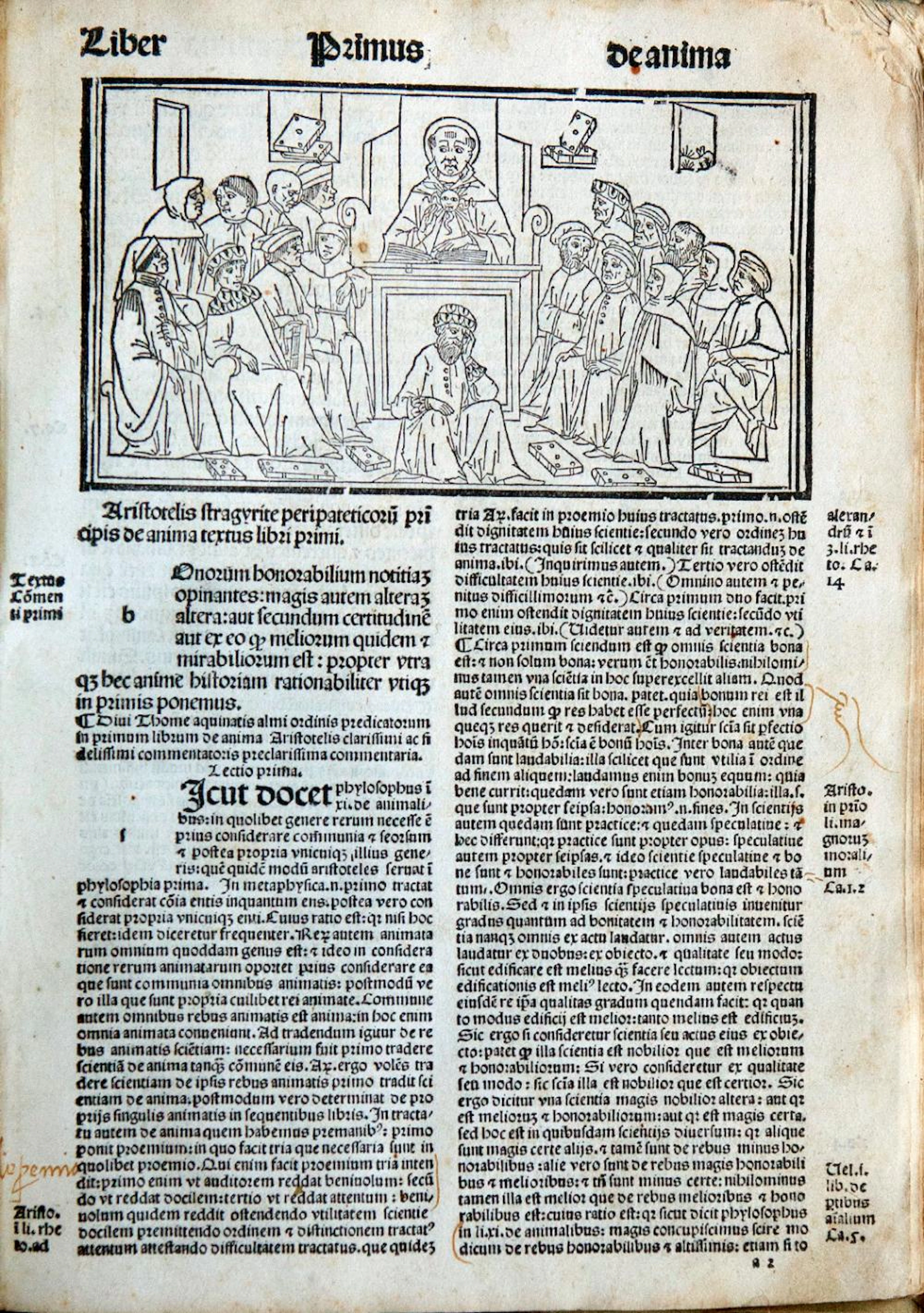 ARISTOTELES -- THOMAS AQUINAS. Divi Thome Aquinatis in libru[m] de a[