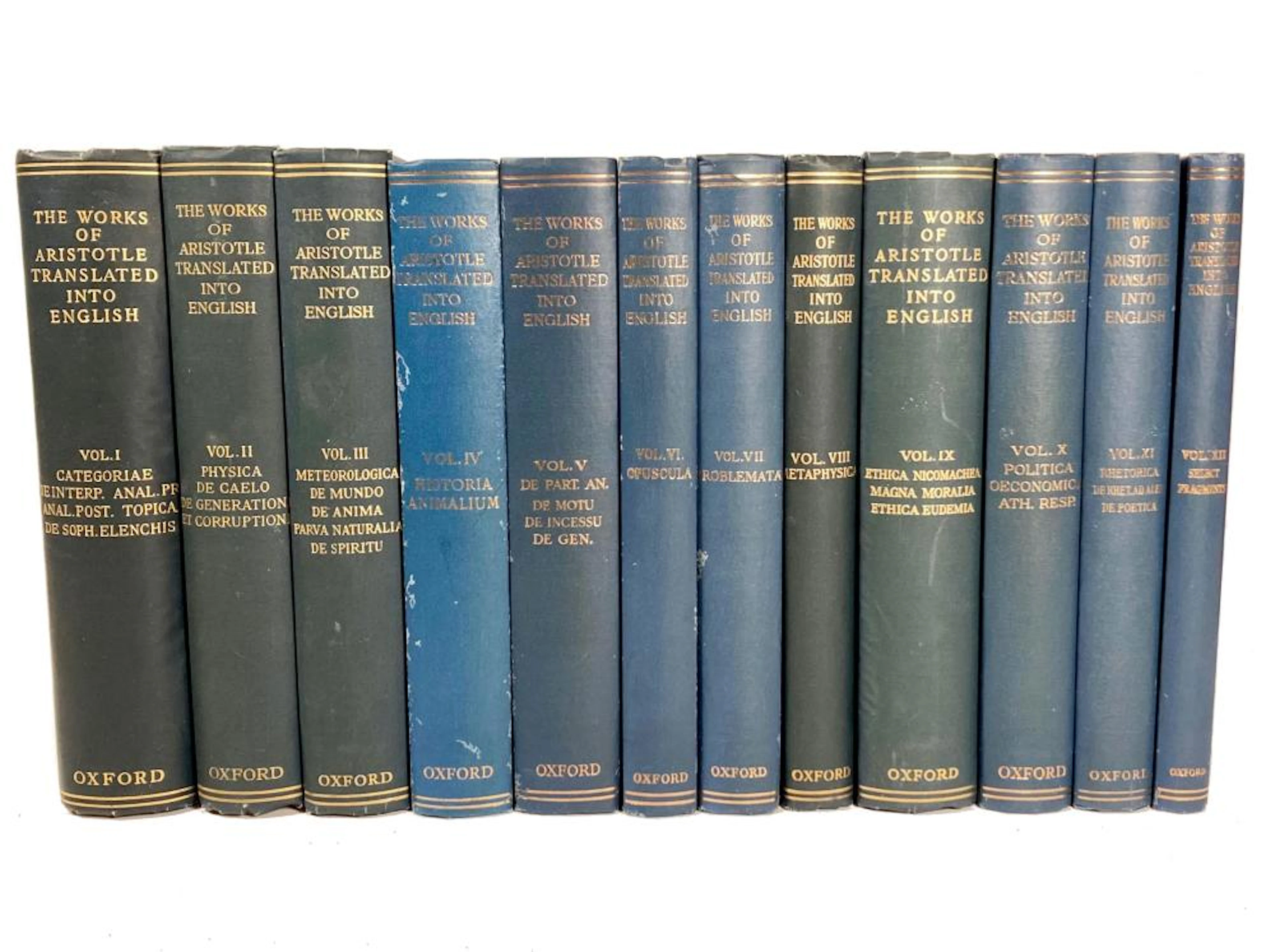 ARISTOTELES. Works. Transl. into English under the editorship of W. D. Ross