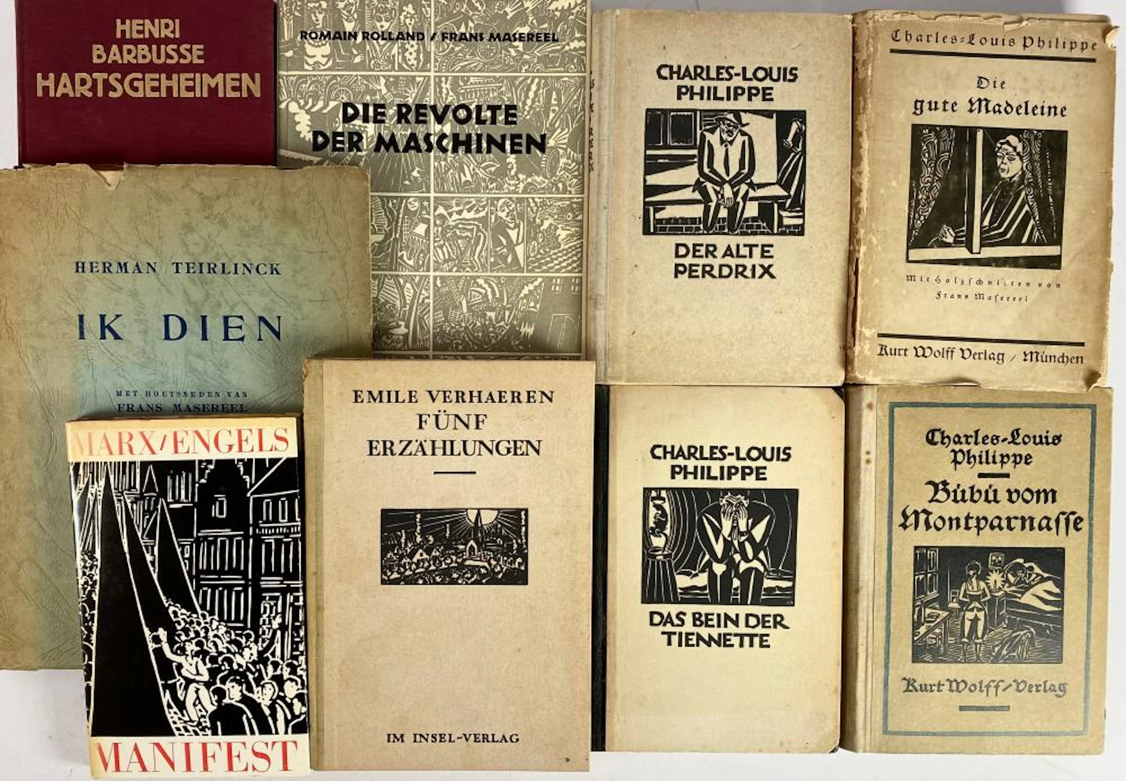 MASEREEL -- PHILIPPE, Ch.-L. Die gute Madeleine. - Der alte Perdrix. - Das Bei