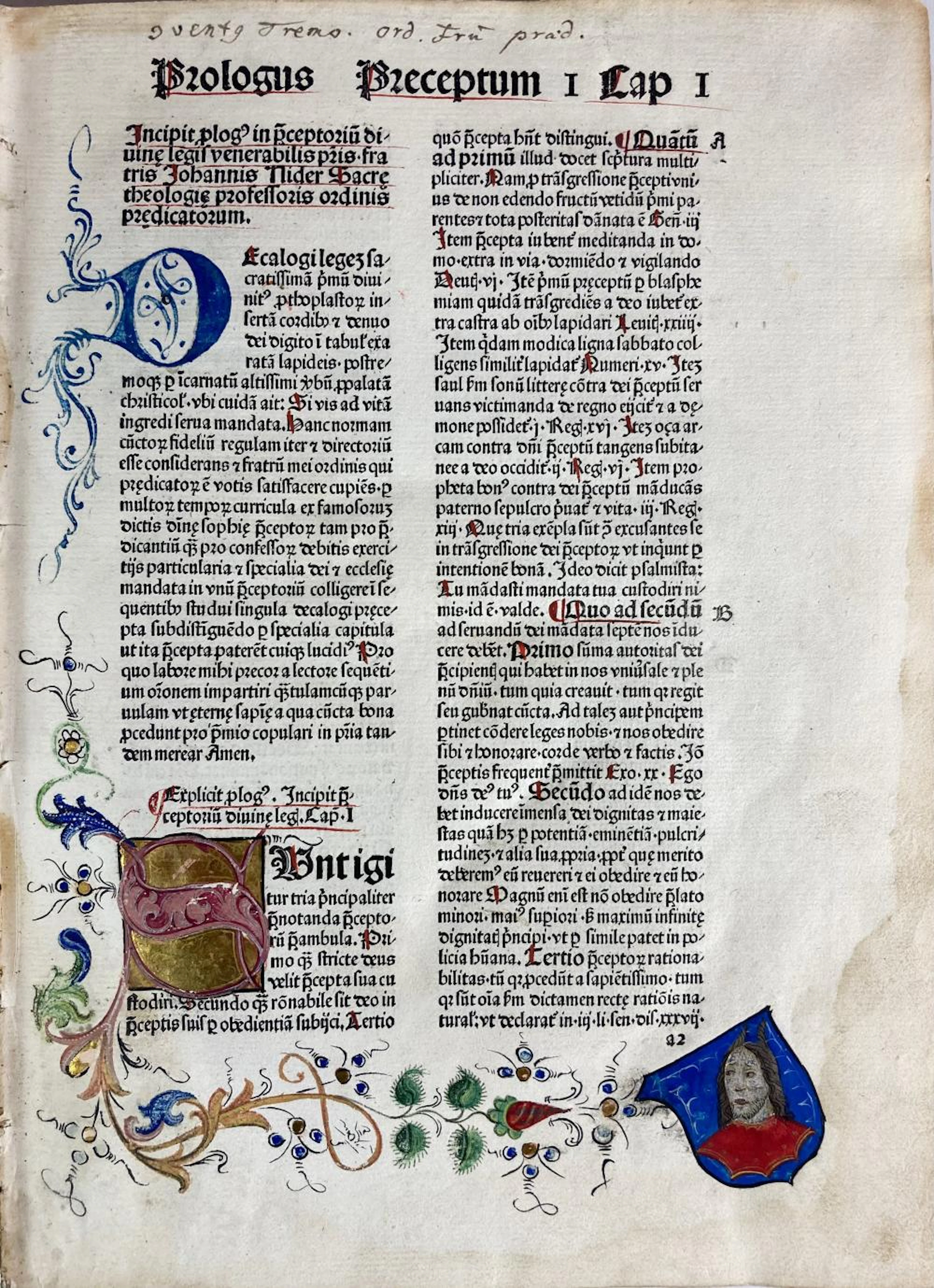 IDER, J. P[re]ceptoriu[m] divine legis. (Basel, no printer (=Joh