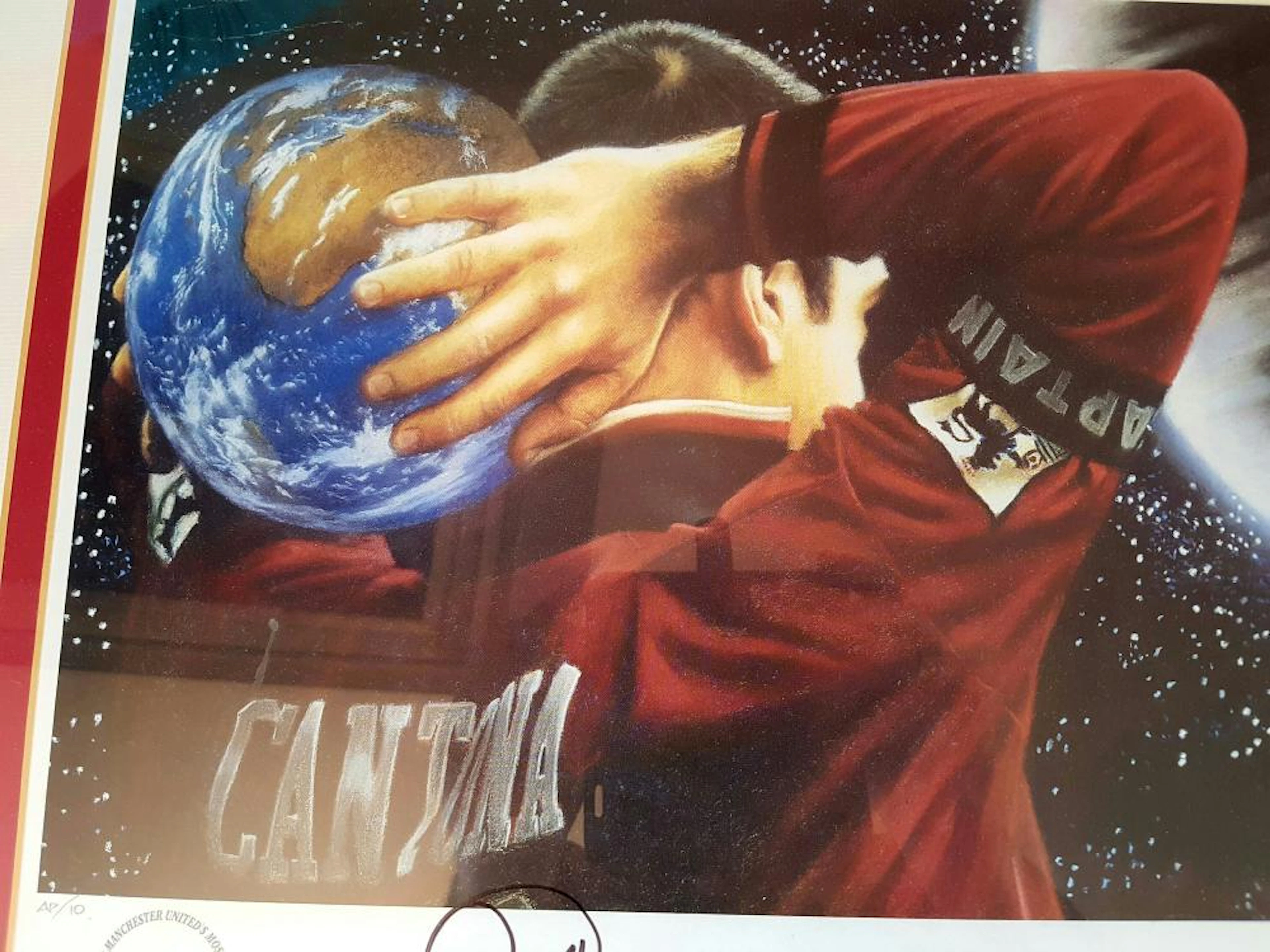 Lot 349 - Former Manchester United LEGEND Eric Cantona signed...