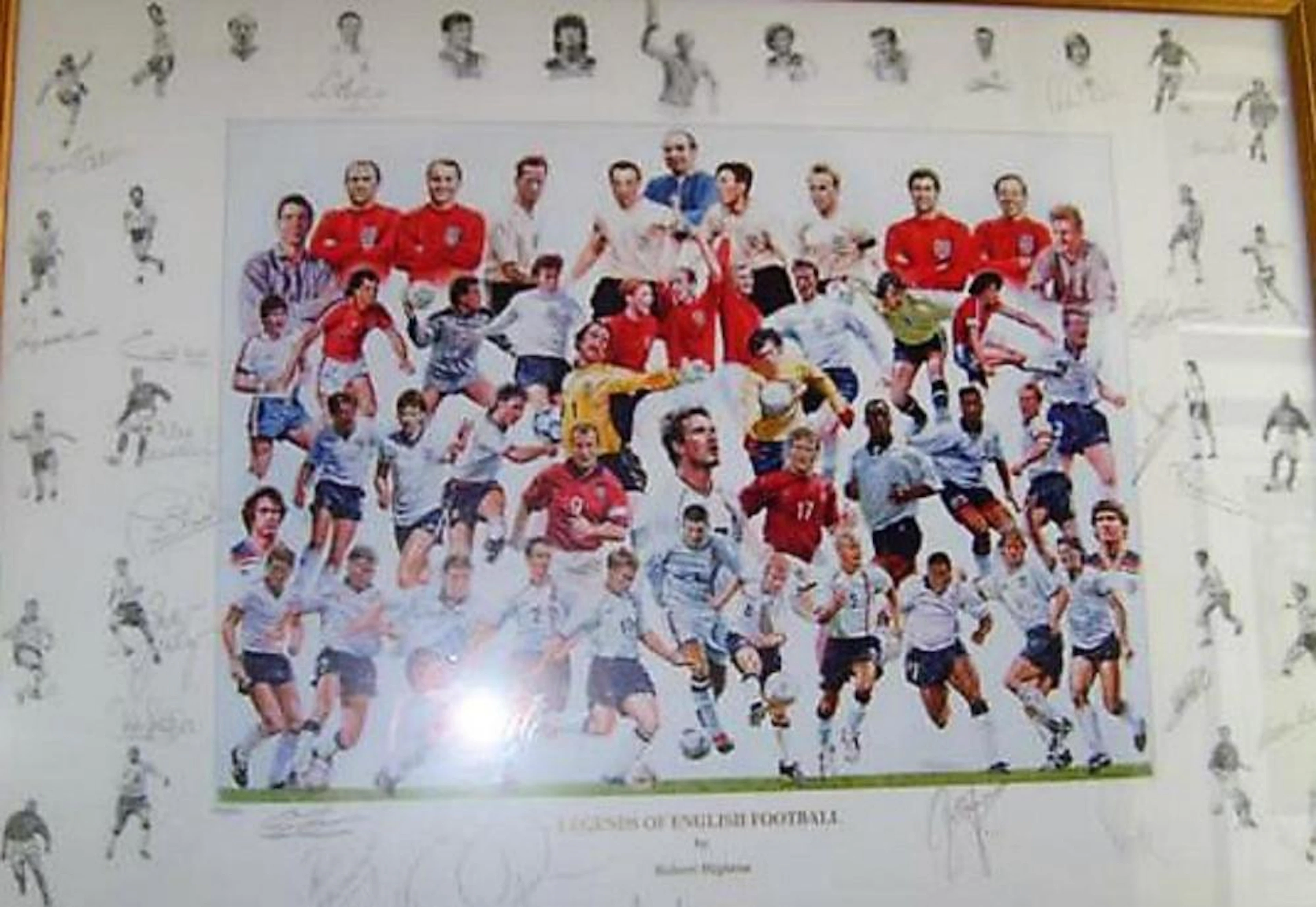 Lot 481 - Signed Legends of English Football Print