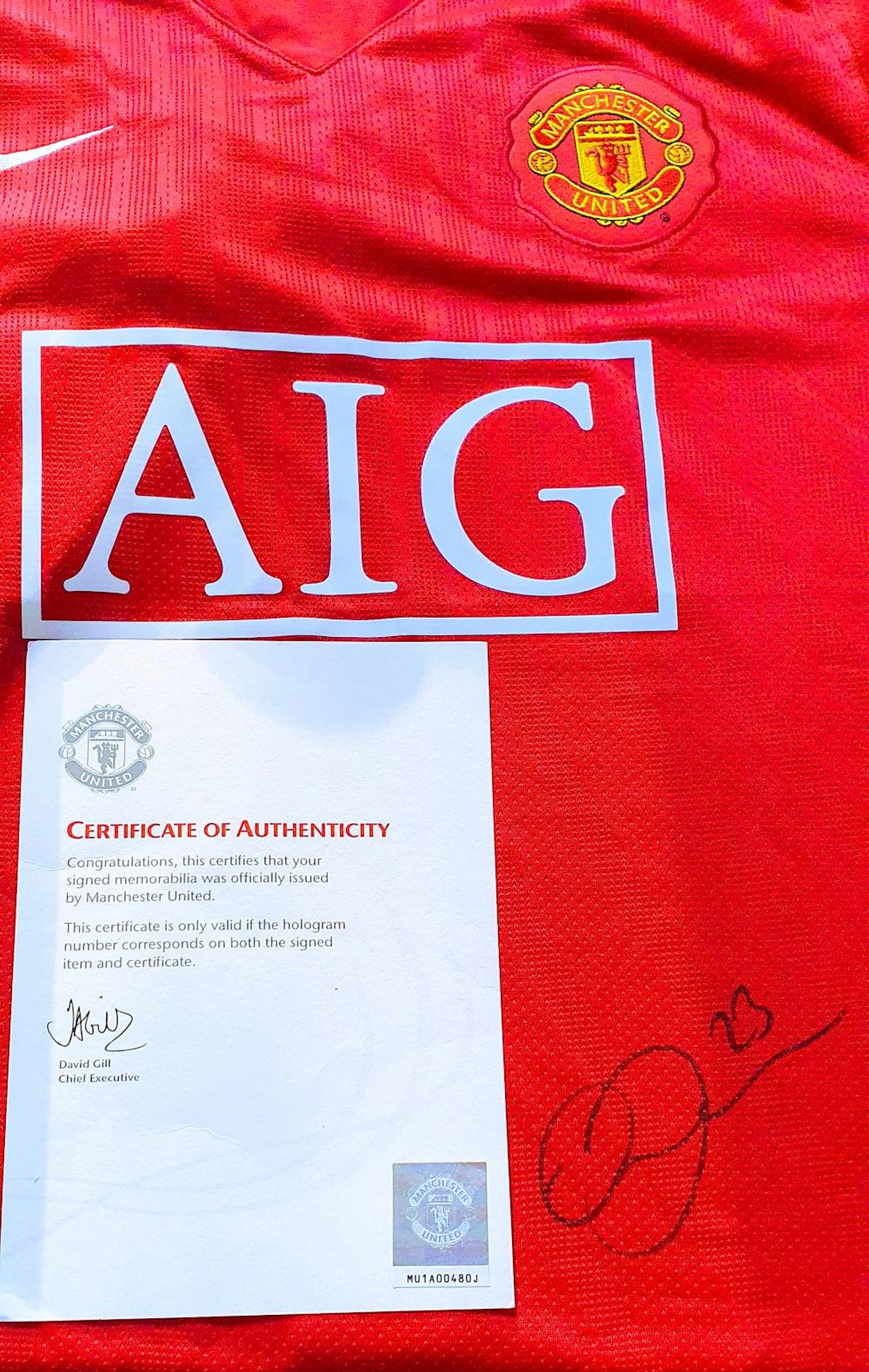 Lot 124: Johnny Evans Signed Manchester United Football...