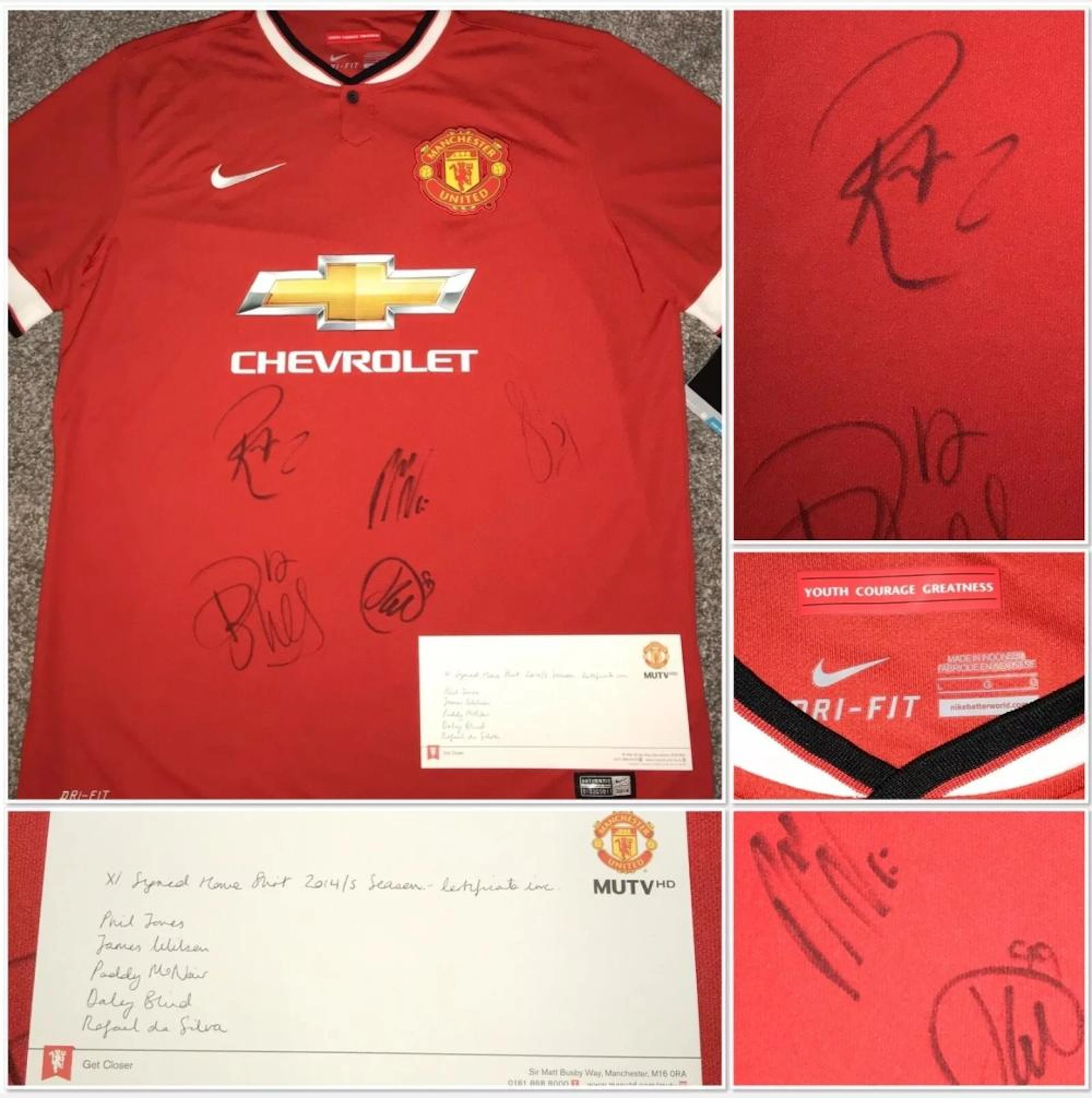 Lot 61 - Signed Manchester United Football Shirt direct from the Club