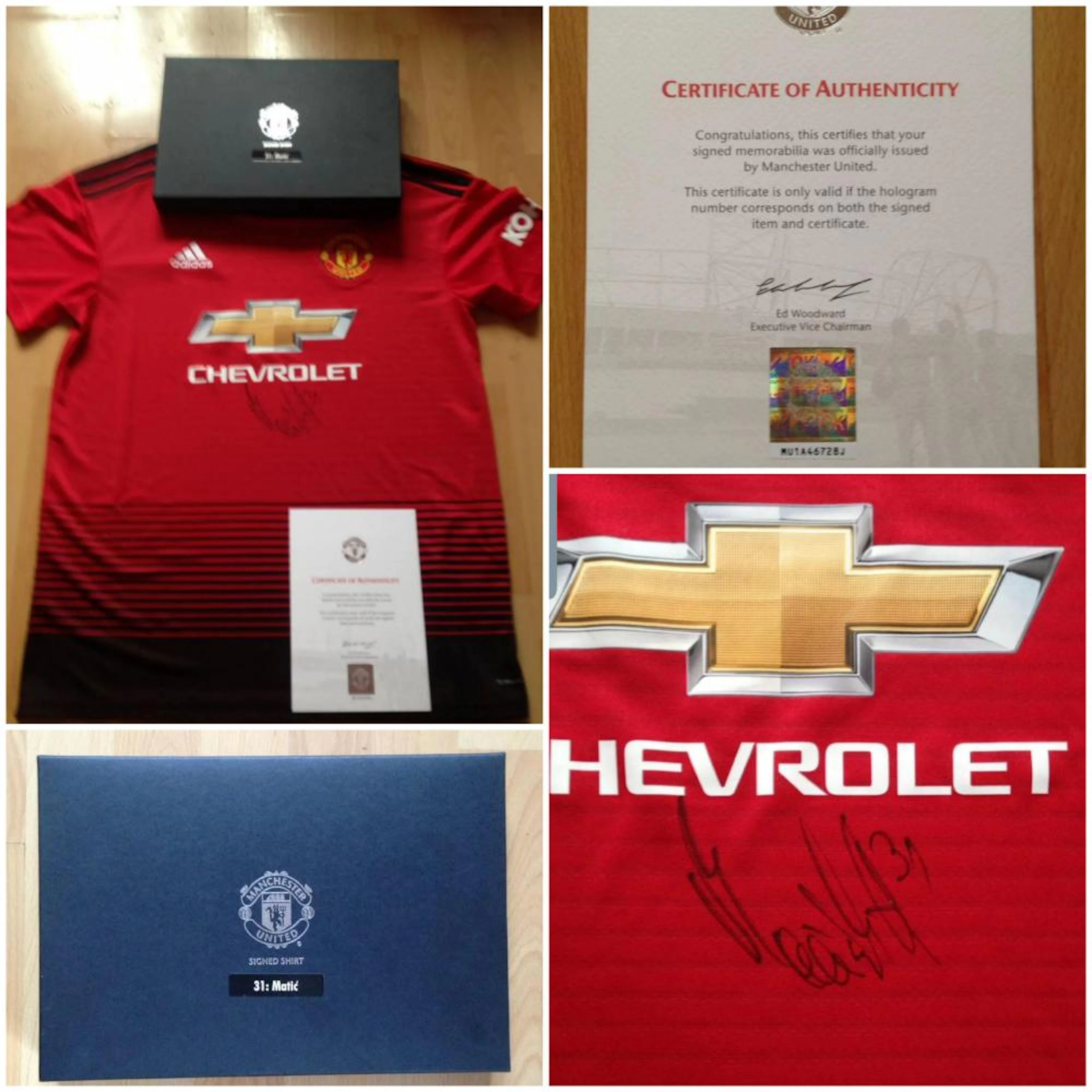 Lot 1 - Signed Nemanja Matic Manchester United Football...