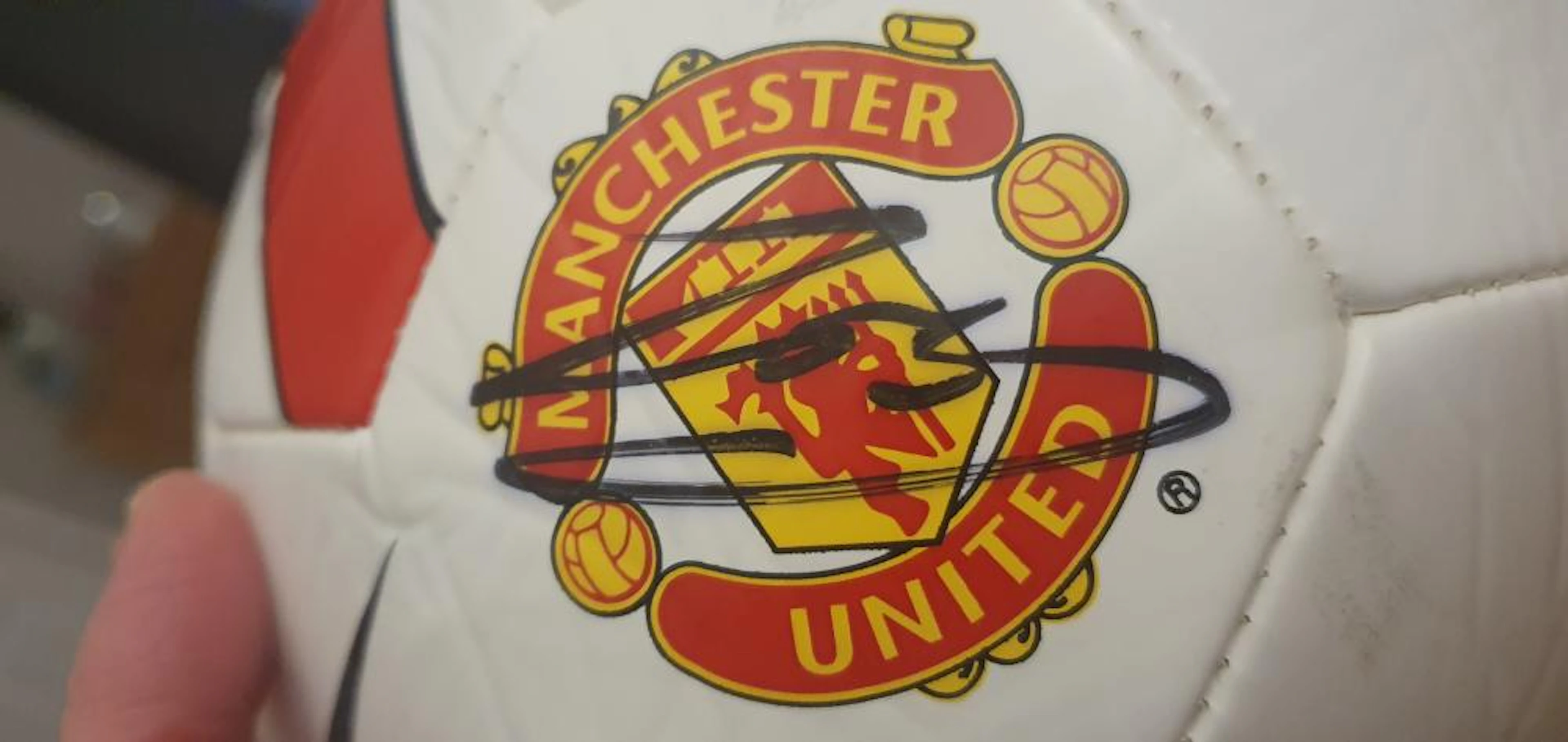 Lot 87 - Signed Manchester United Football (white) direct from the Club.