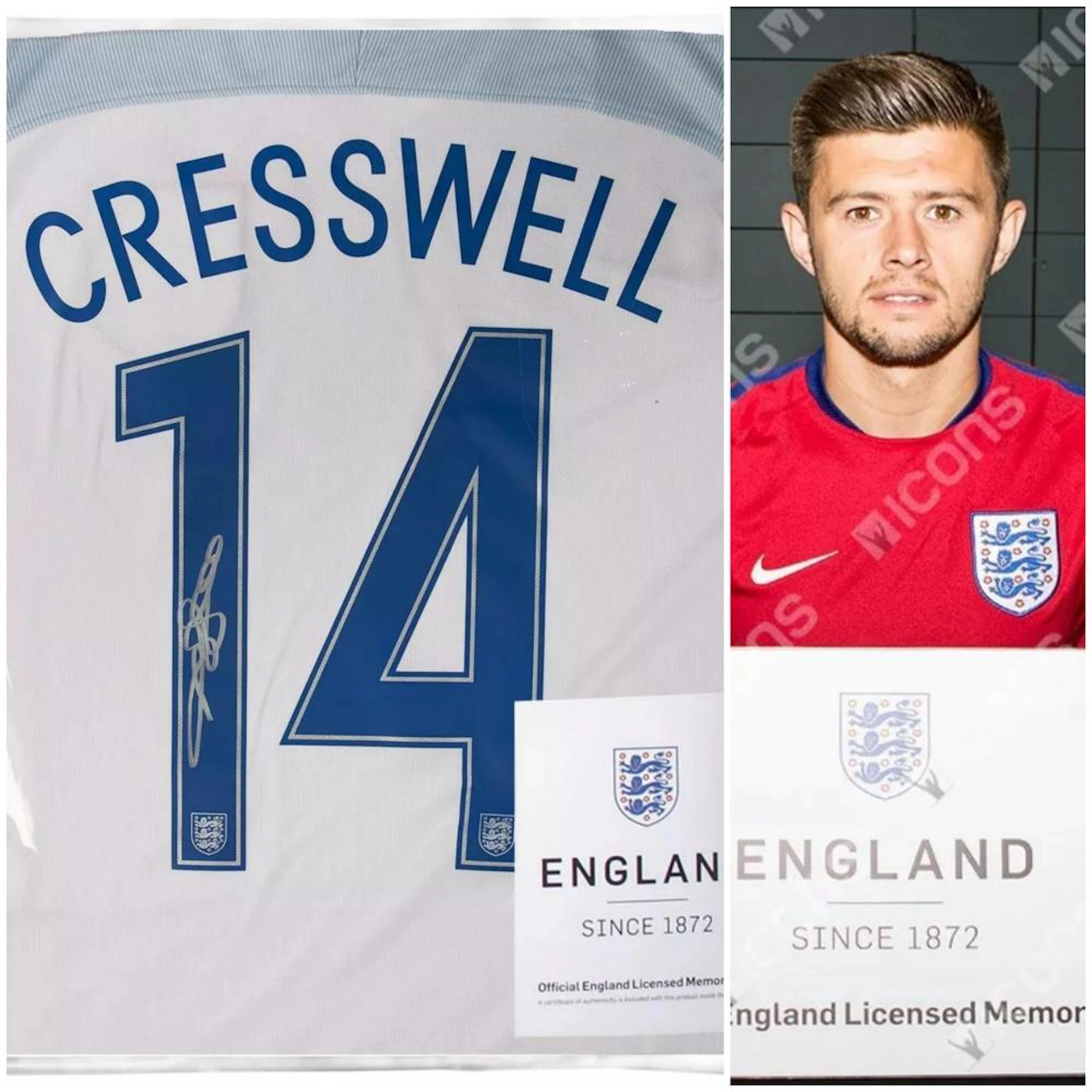 Lot 102 - Signed Cresswell England Football Shirt