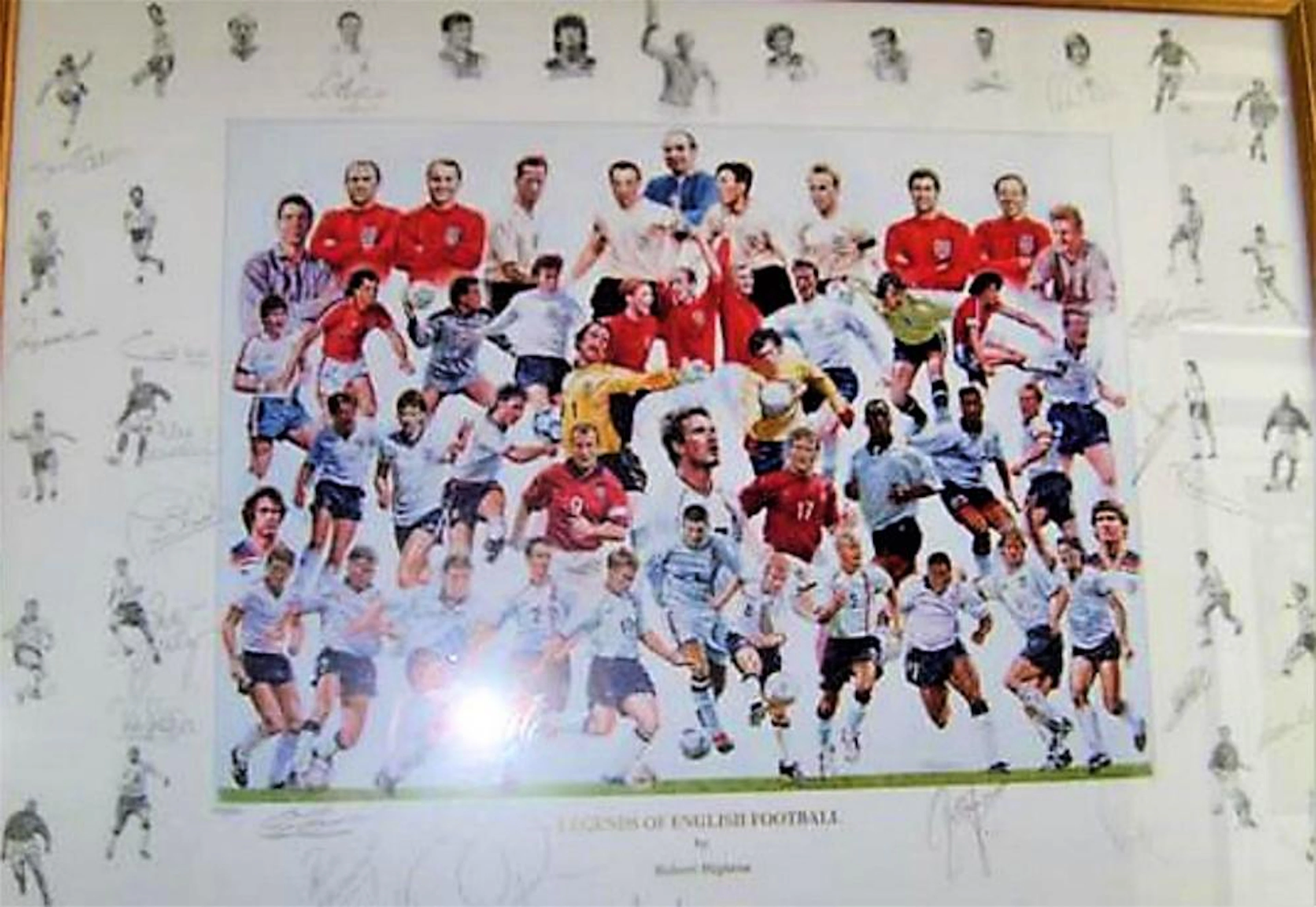 Lot 69 - Signed Legends of English Football Print