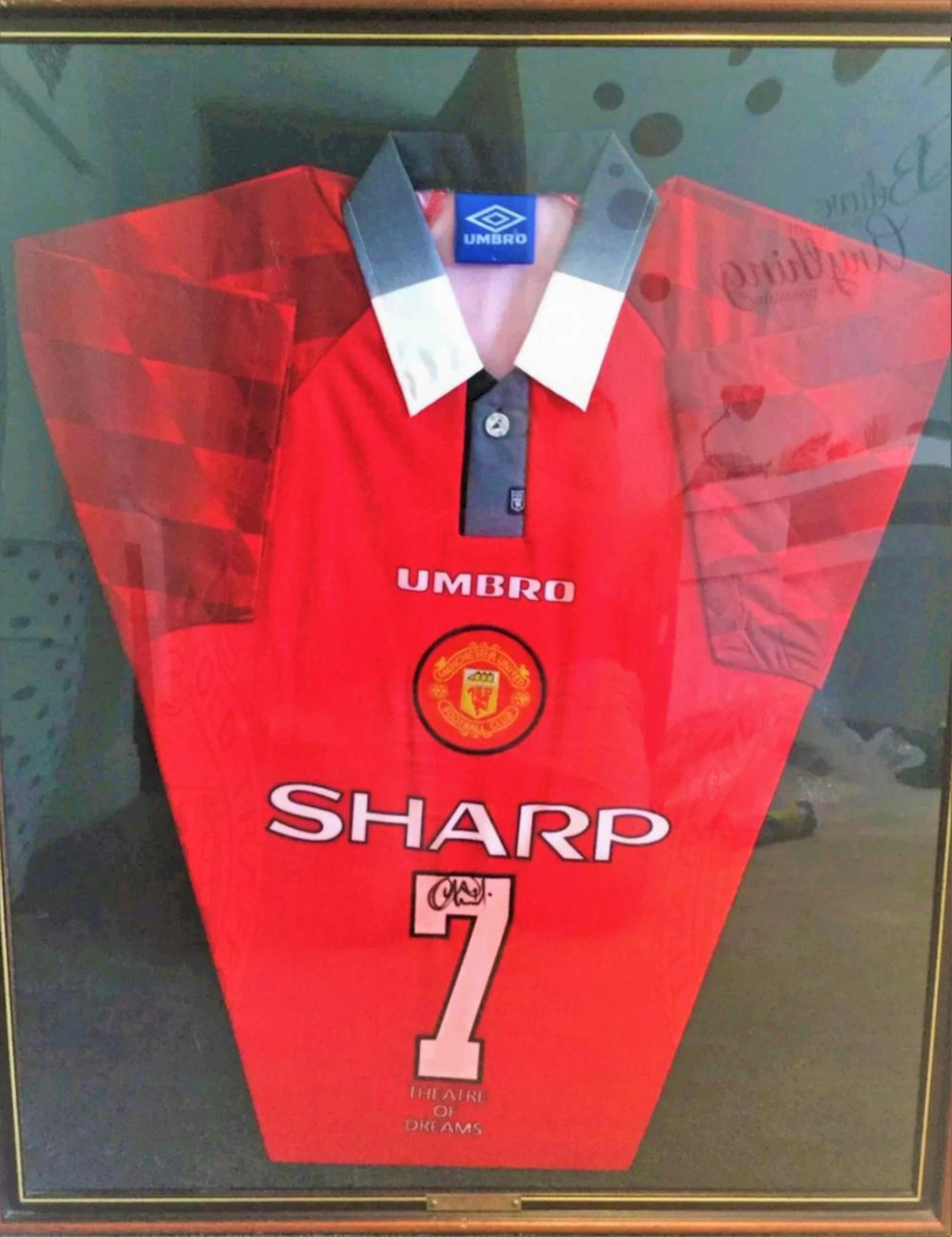 Lot 15 - Rare Eric Cantona Signed Manchester United Football Shirt