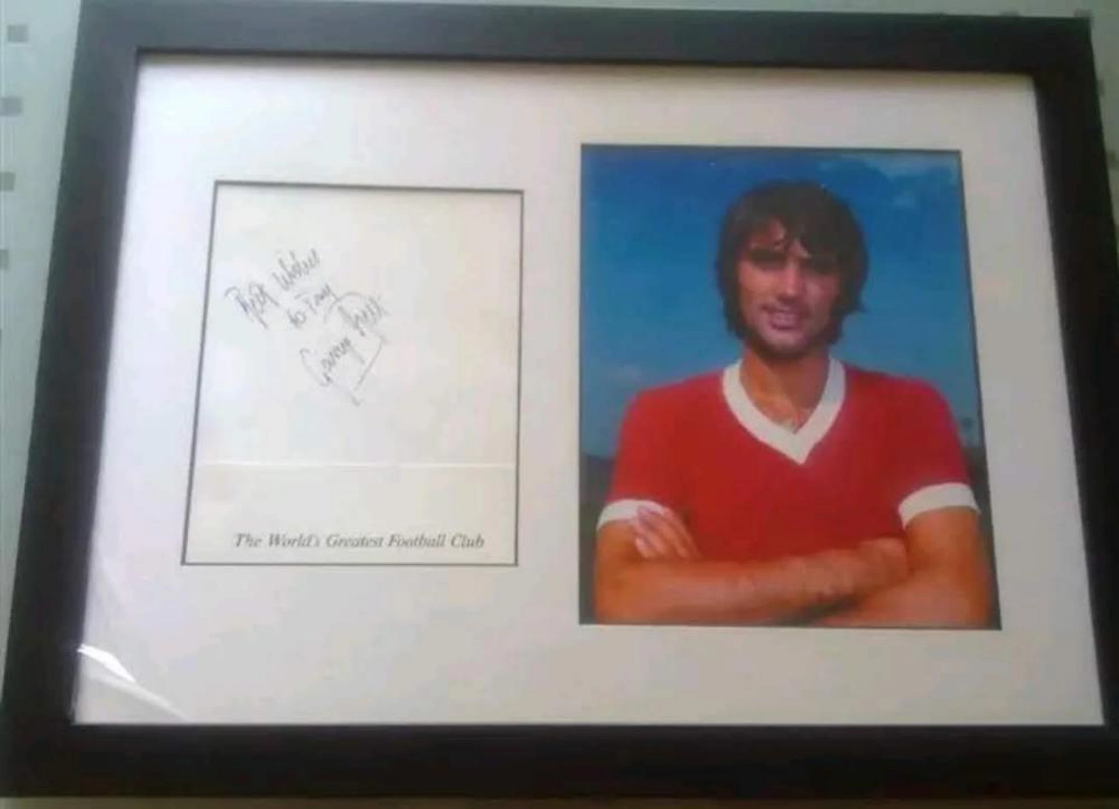 Lot 86 - Signed and Framed George Best picture