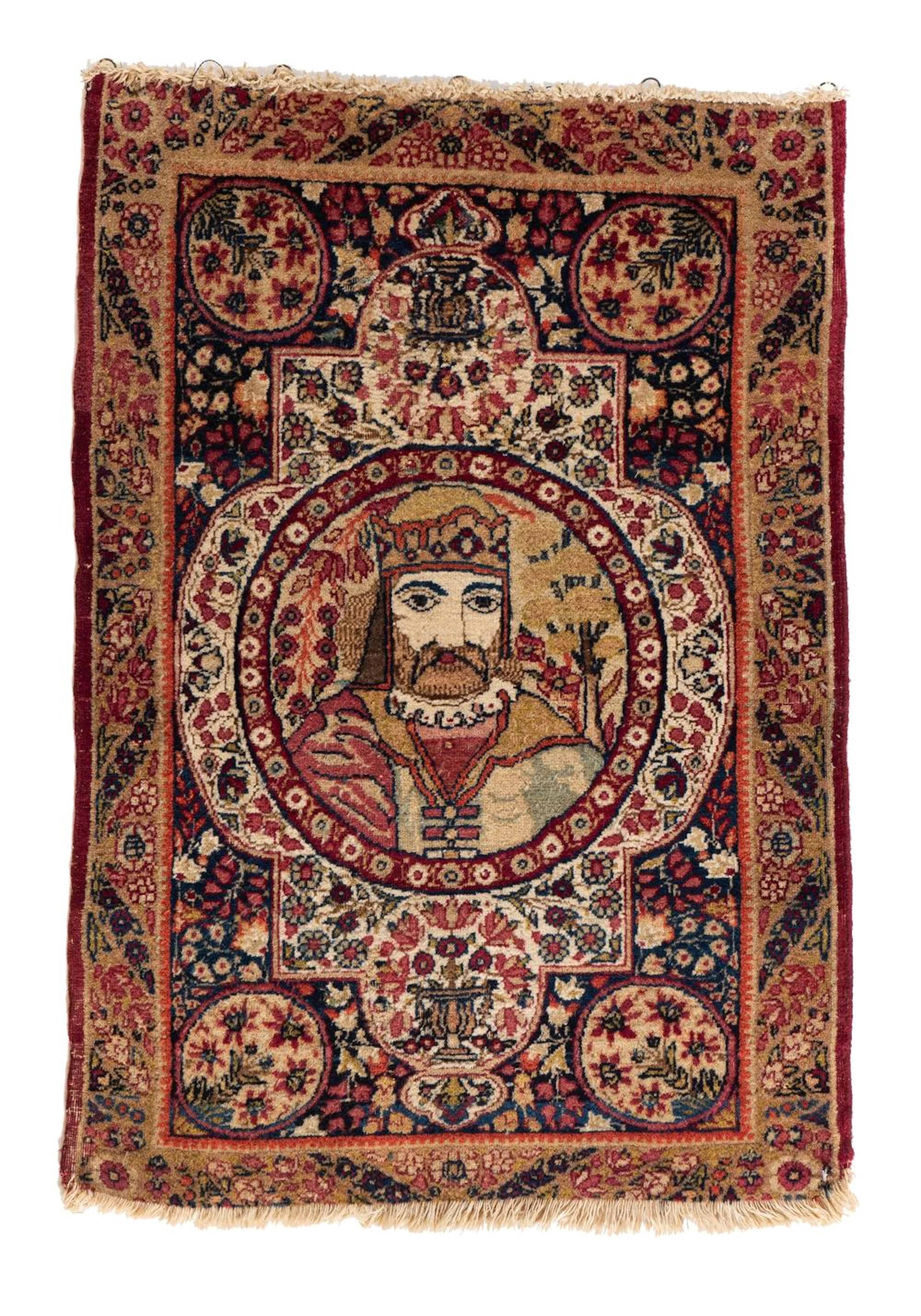 Small Kirman Pictorial Rug
