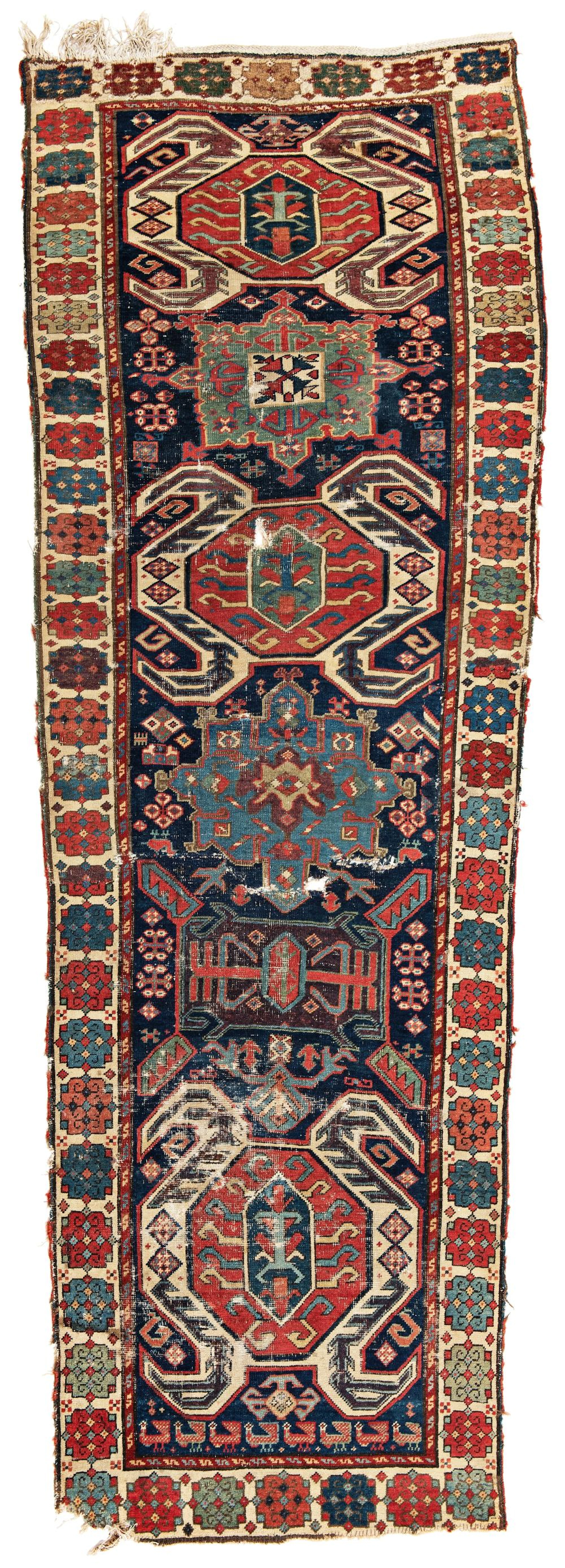 Early Armenian Rug Fragment with Lenkoran-Desig