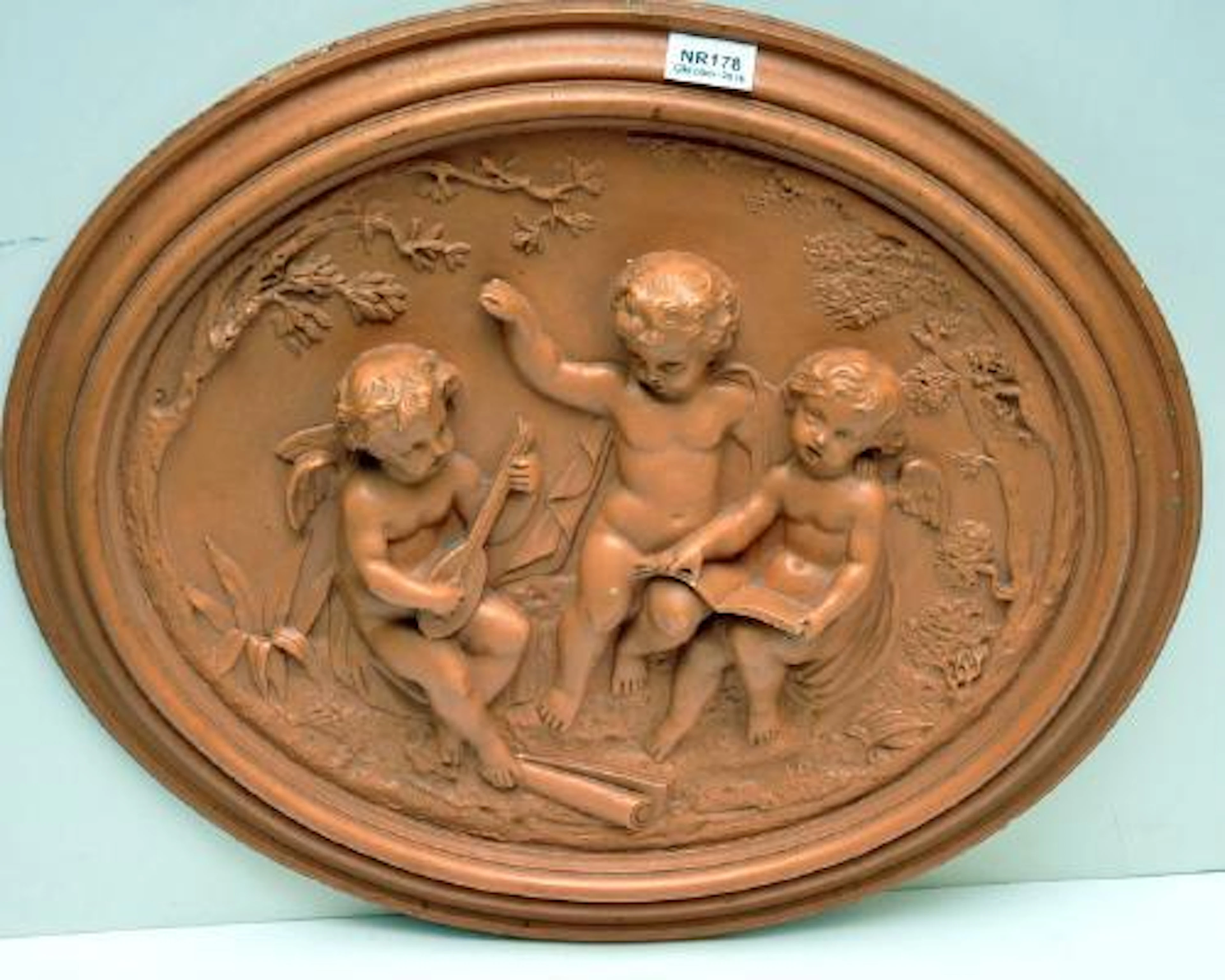 Medaljong Relief Terracotta 18/1900-Tal