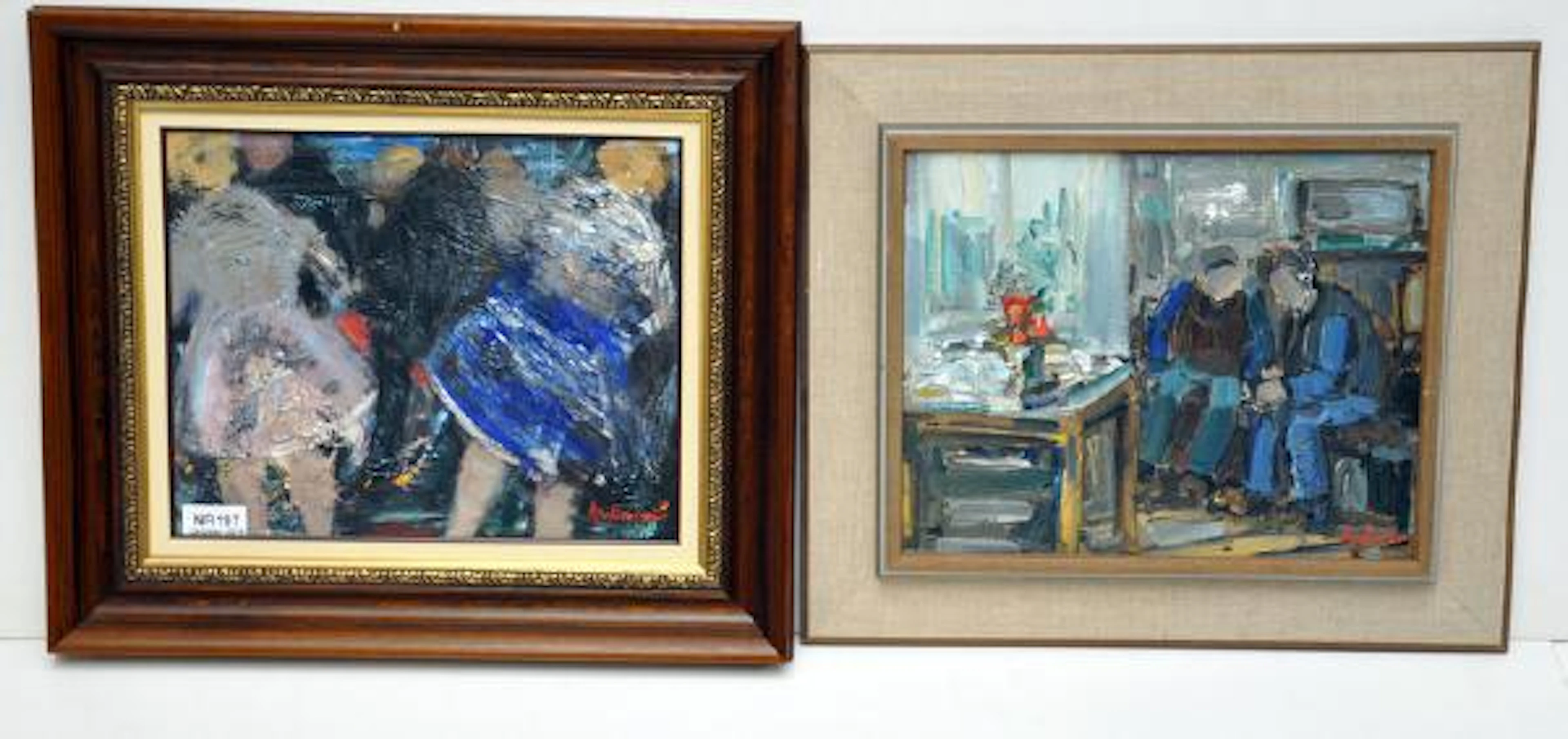 Åke Wickström F1927 Oljemålningar 2 Stycken